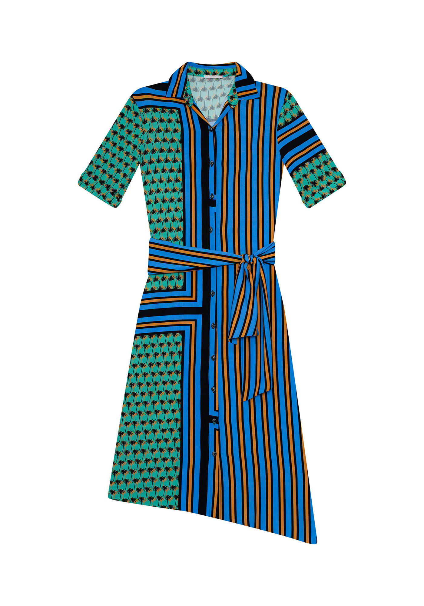 Vestido Chemise M&iacute;di Faixa, , large.