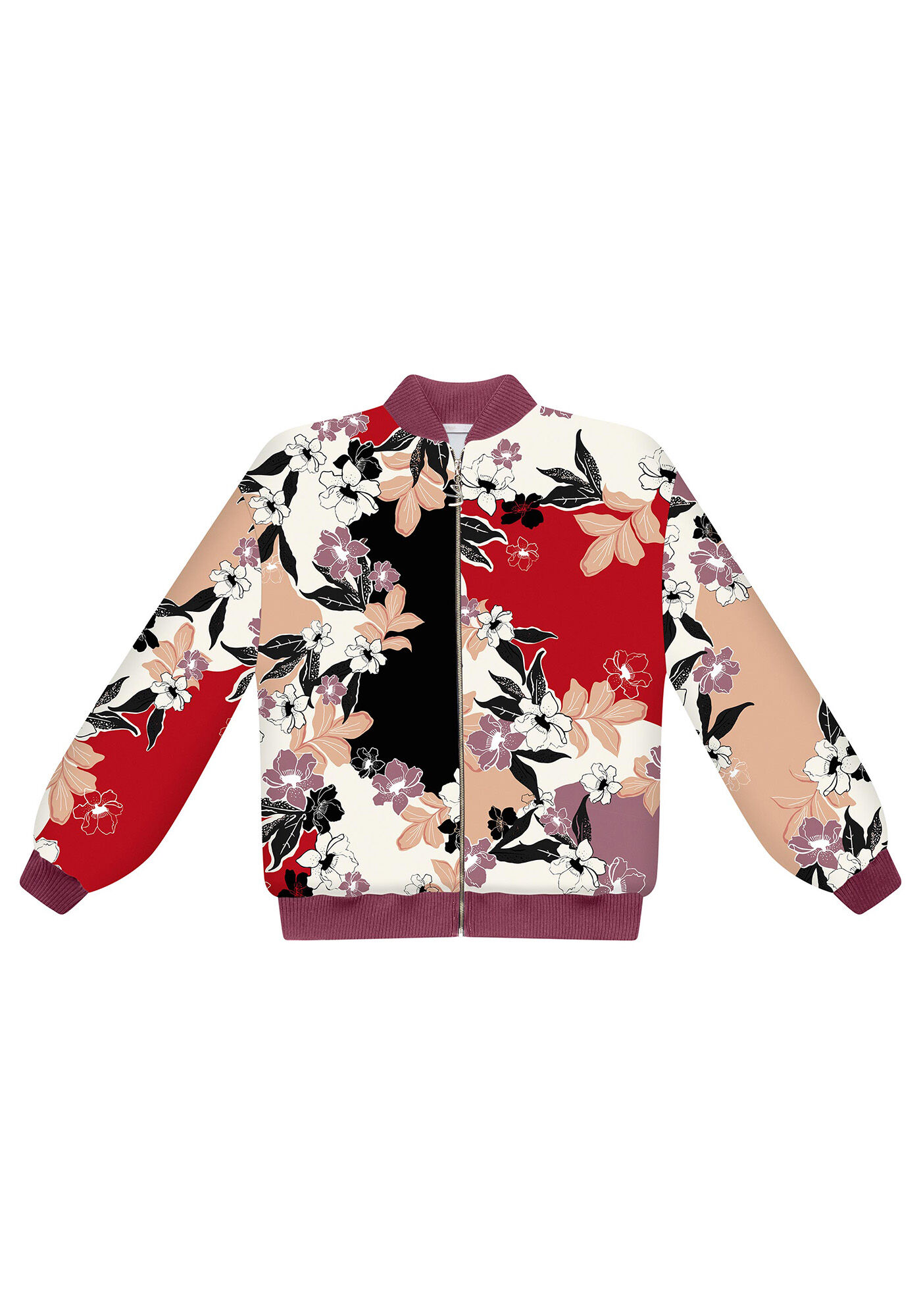 Jaqueta Bomber Estampada, , large.