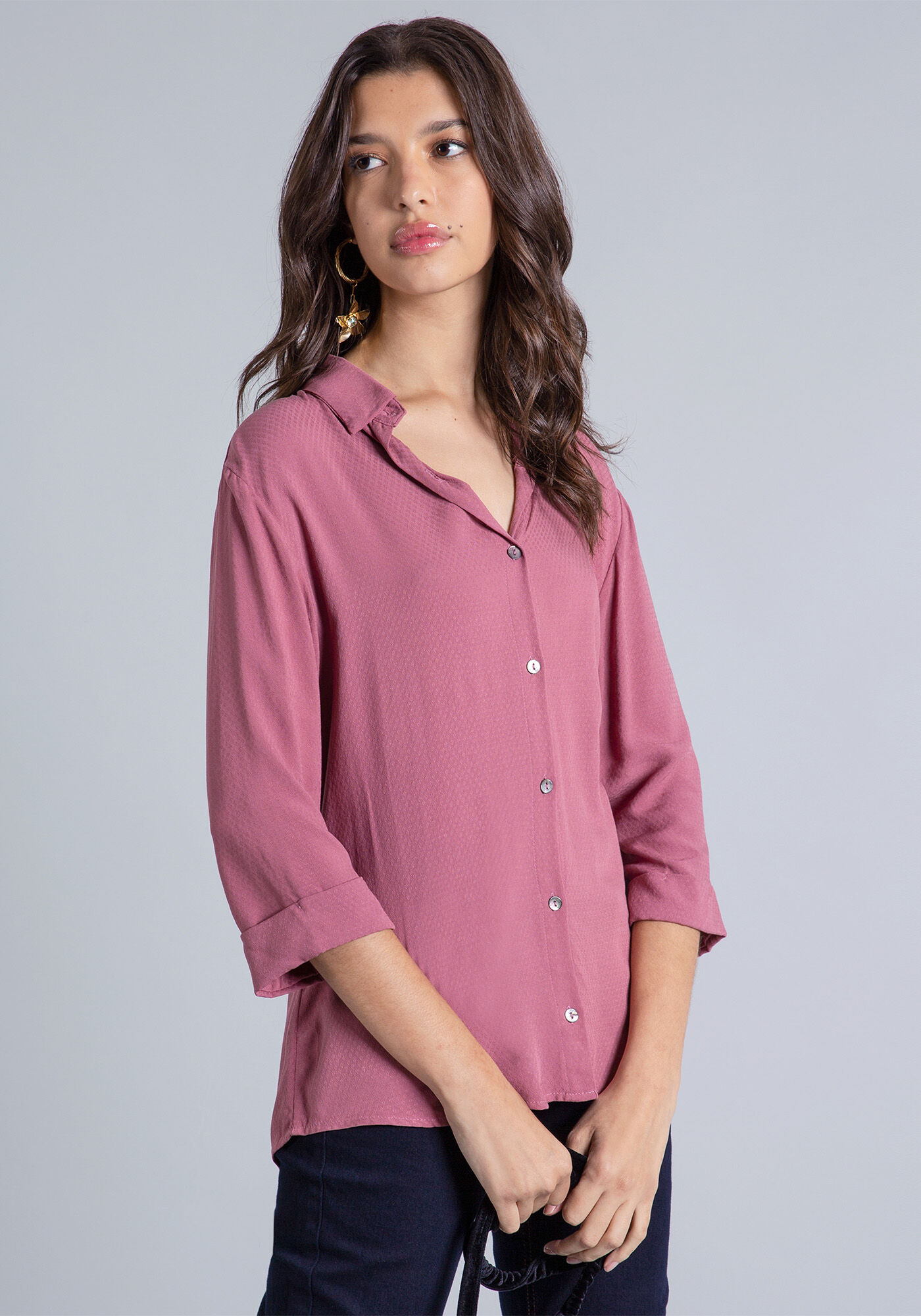 Camisa Manga 3/4 Cl&aacute;ssica Vermelho Bulgaria, , large.