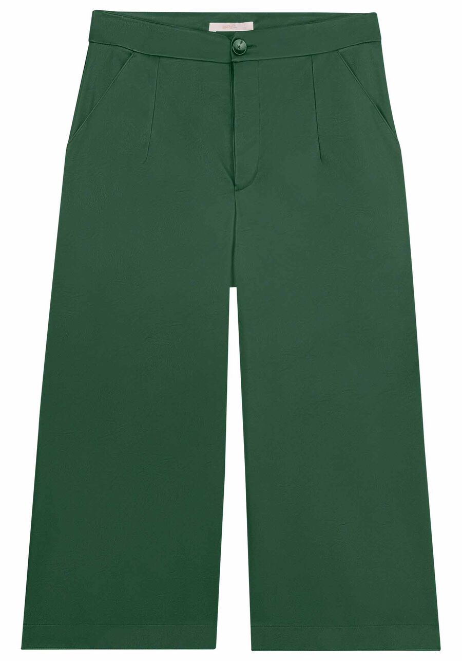 Calça Pantacourt em PU com Cintura Alta, . Calça Pantacourt em PU com Cintura Alta, , large.