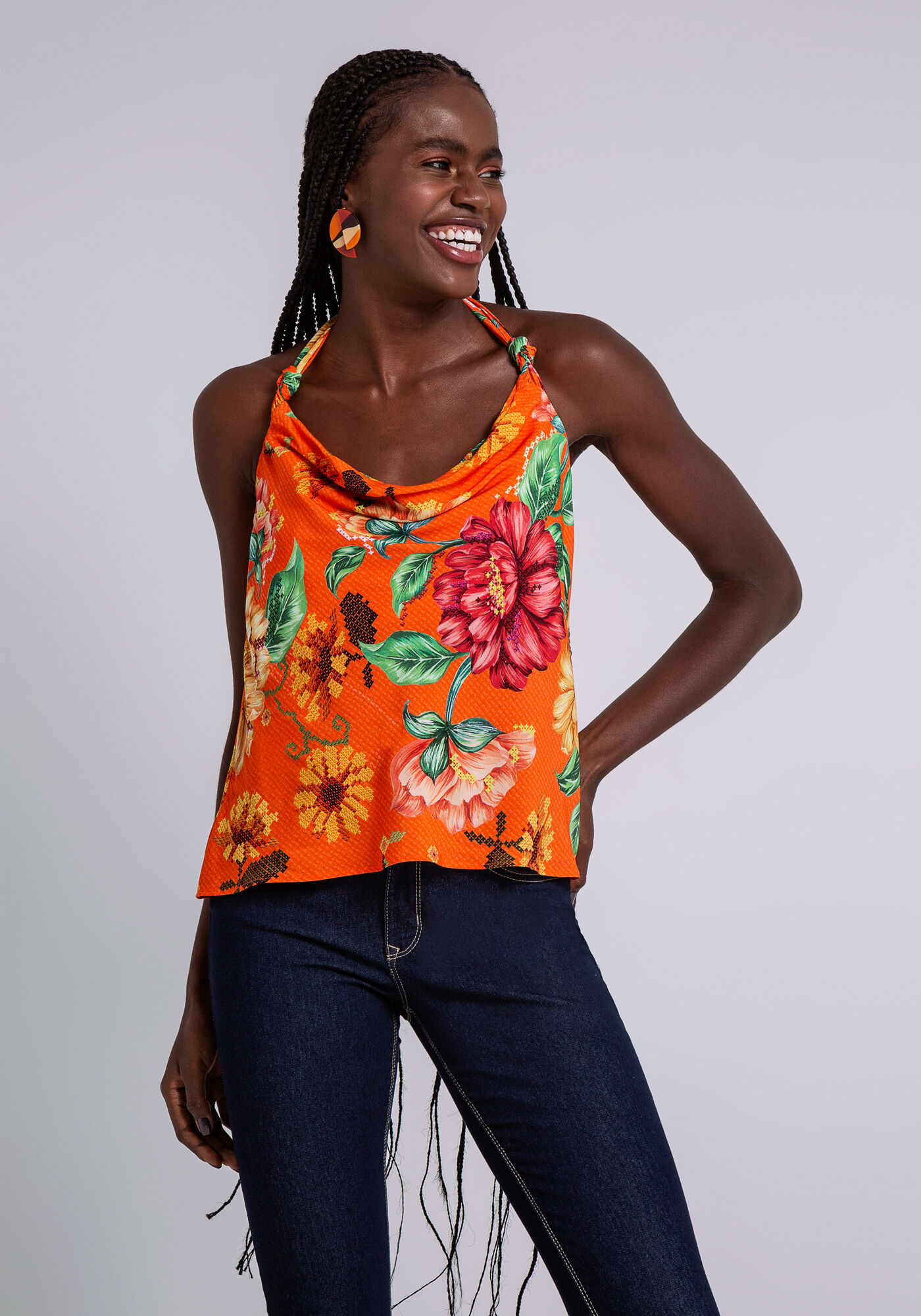 Blusa Frente &Uacute;nica Viscose Degag&ecirc;, , large.