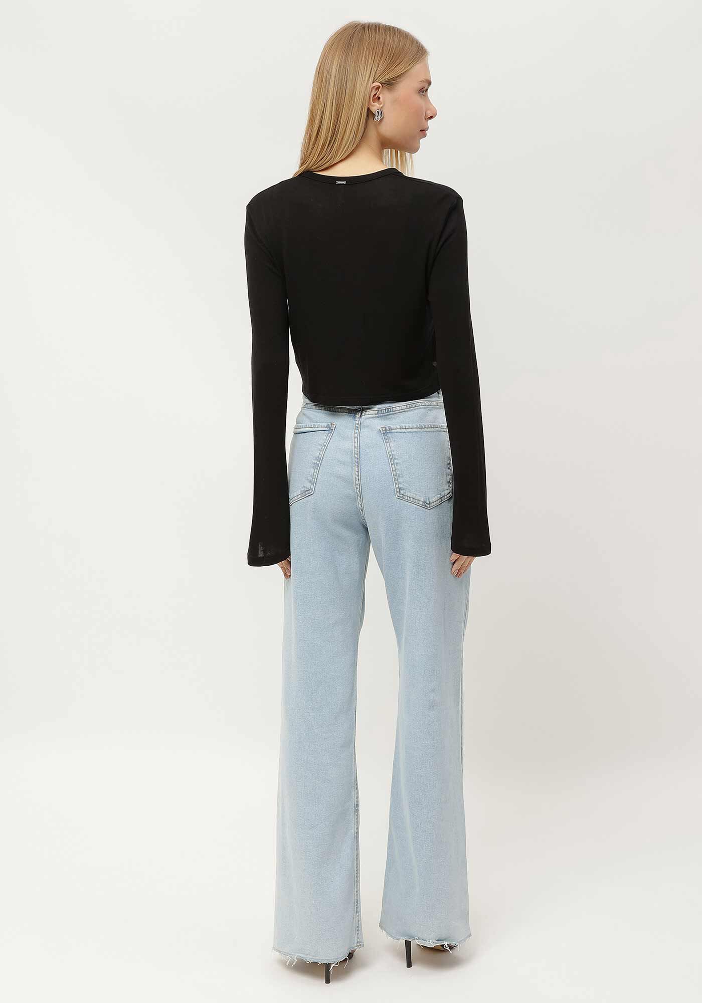 Cardigan Cropped com Blusa Canelada, , large.