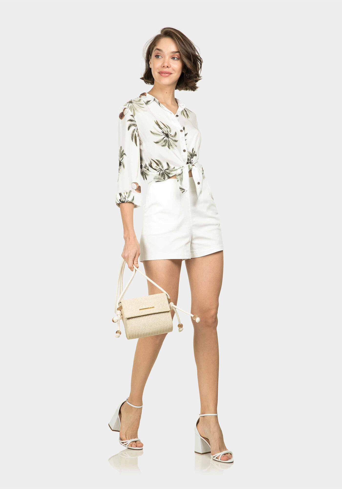 Camisa Com Manga 3/4 Estampa Manton, , large.