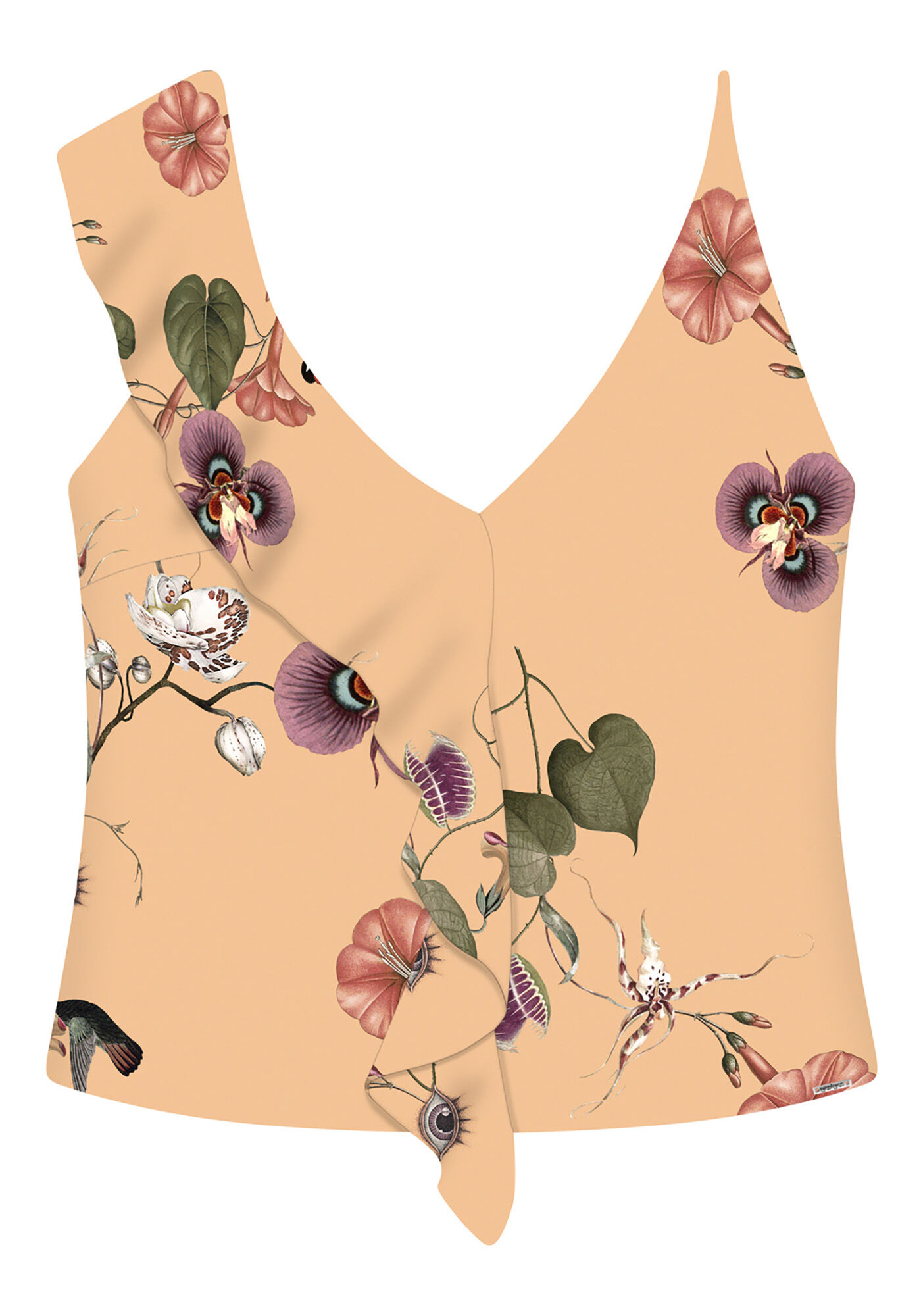 Blusa Estampada Babado Tecido, , large.