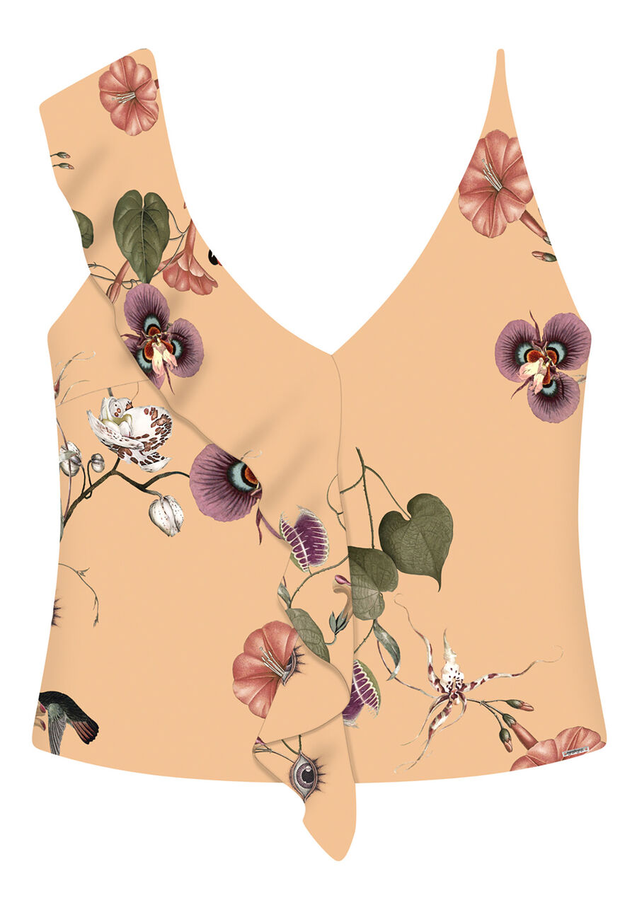 Blusa Estampada Babado Tecido, . Blusa Estampada Babado Tecido, , large.