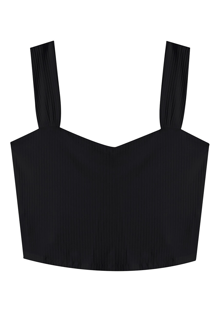 Blusa Canelada Cropped com Alças, . Blusa Canelada Cropped com Alças, , large.