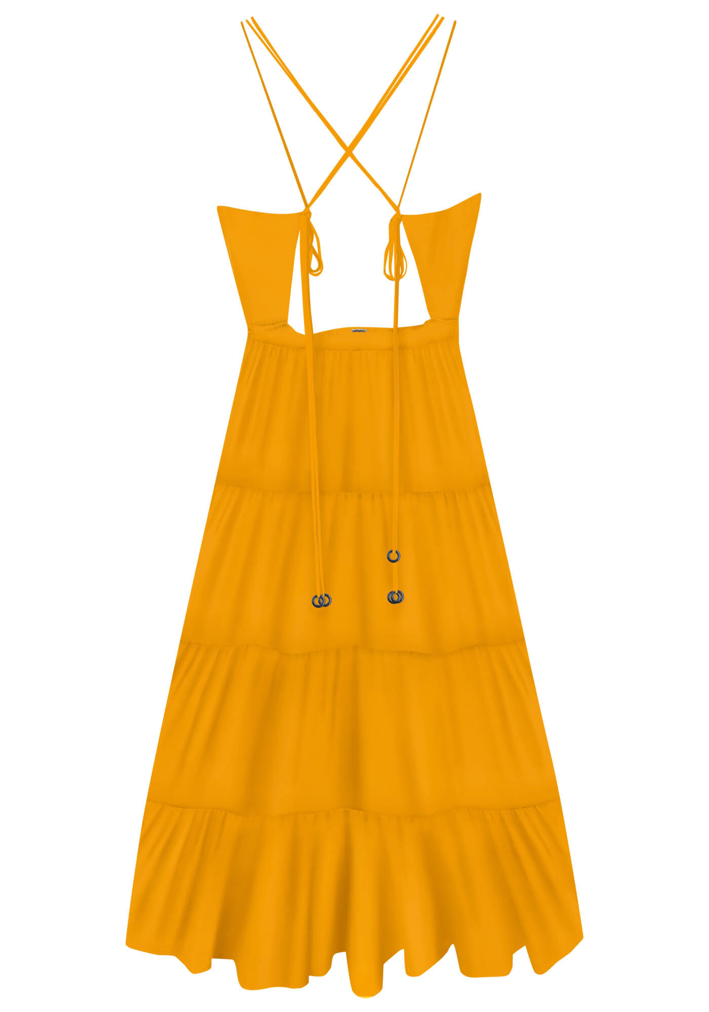 Vestido Midi em Camadas e Amarra&ccedil;&atilde;o Cores, , large.