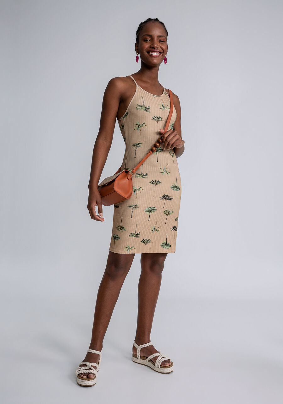 Vestido com Alças Justo Estampa, ARVOREDO. Vestido com Alças Justo Estampa, ARVOREDO, large.