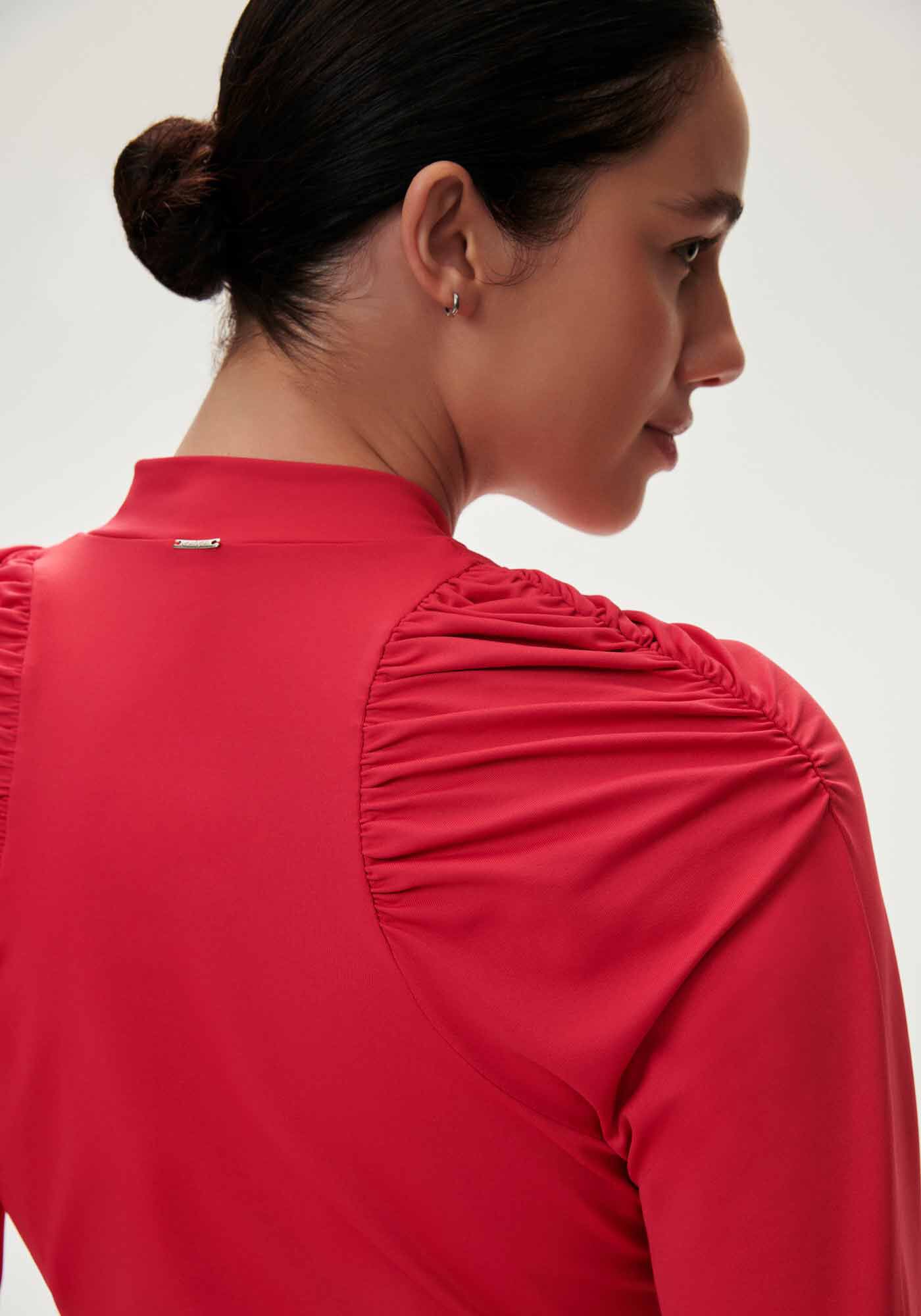 Conjunto em Malha com Jaqueta Franzida e Cal&ccedil;a Reta, , large.