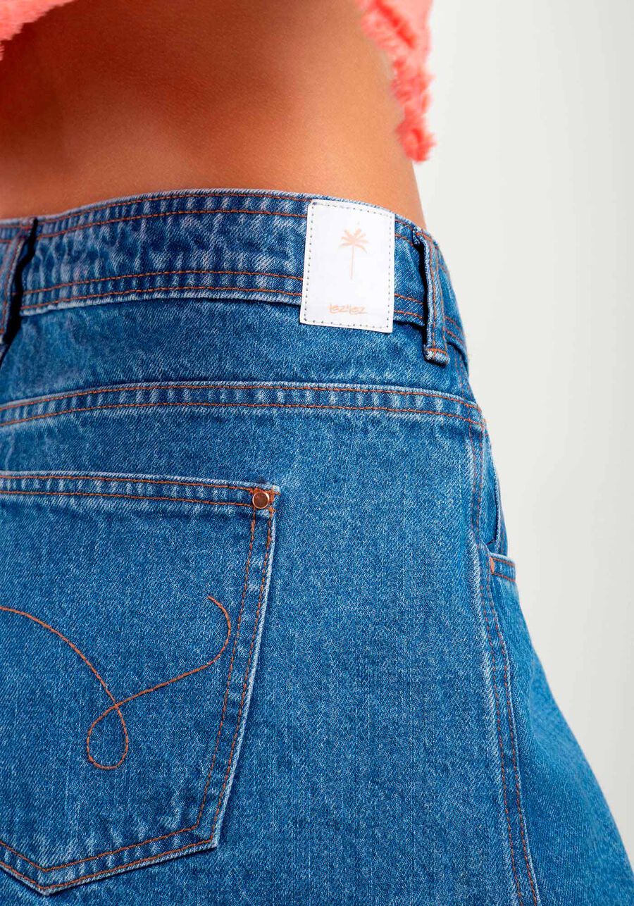 Shorts Jeans Sustentável com Cadarço, JEANS, large.