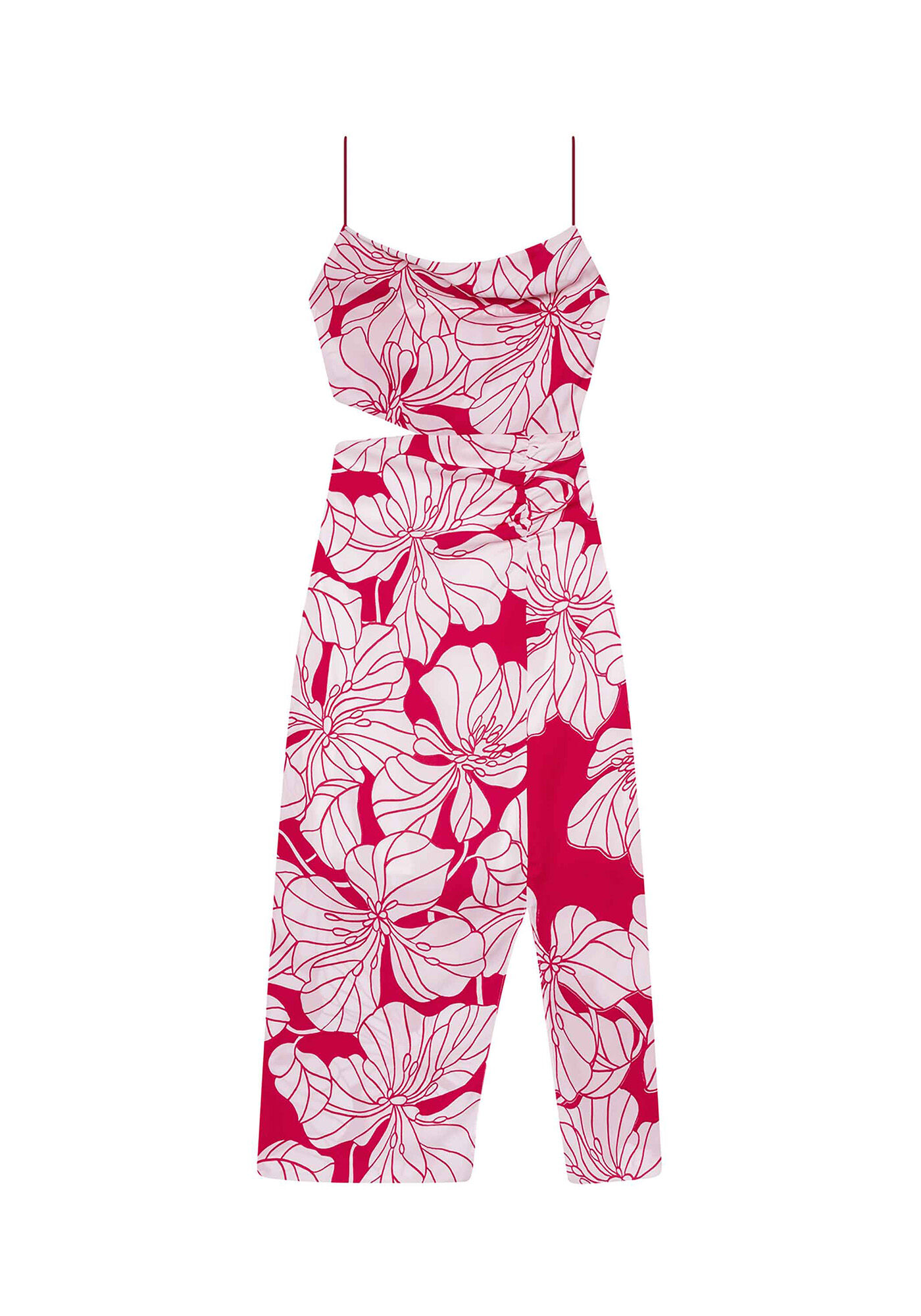 Vestido Tecido Crepe Chiffon Midi, , large.