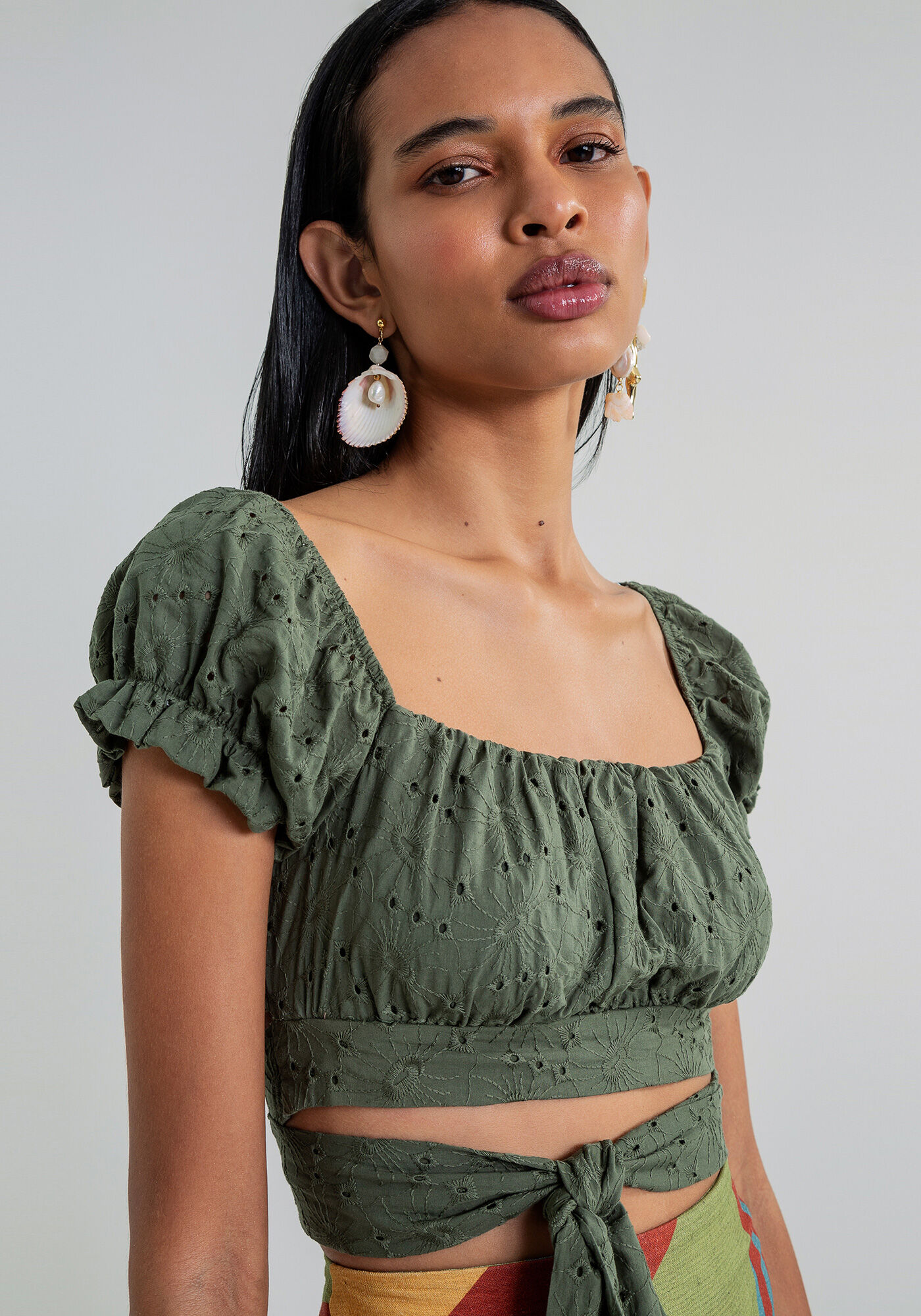 Blusa Cropped Amarra&ccedil;&atilde;o Laise, , large.