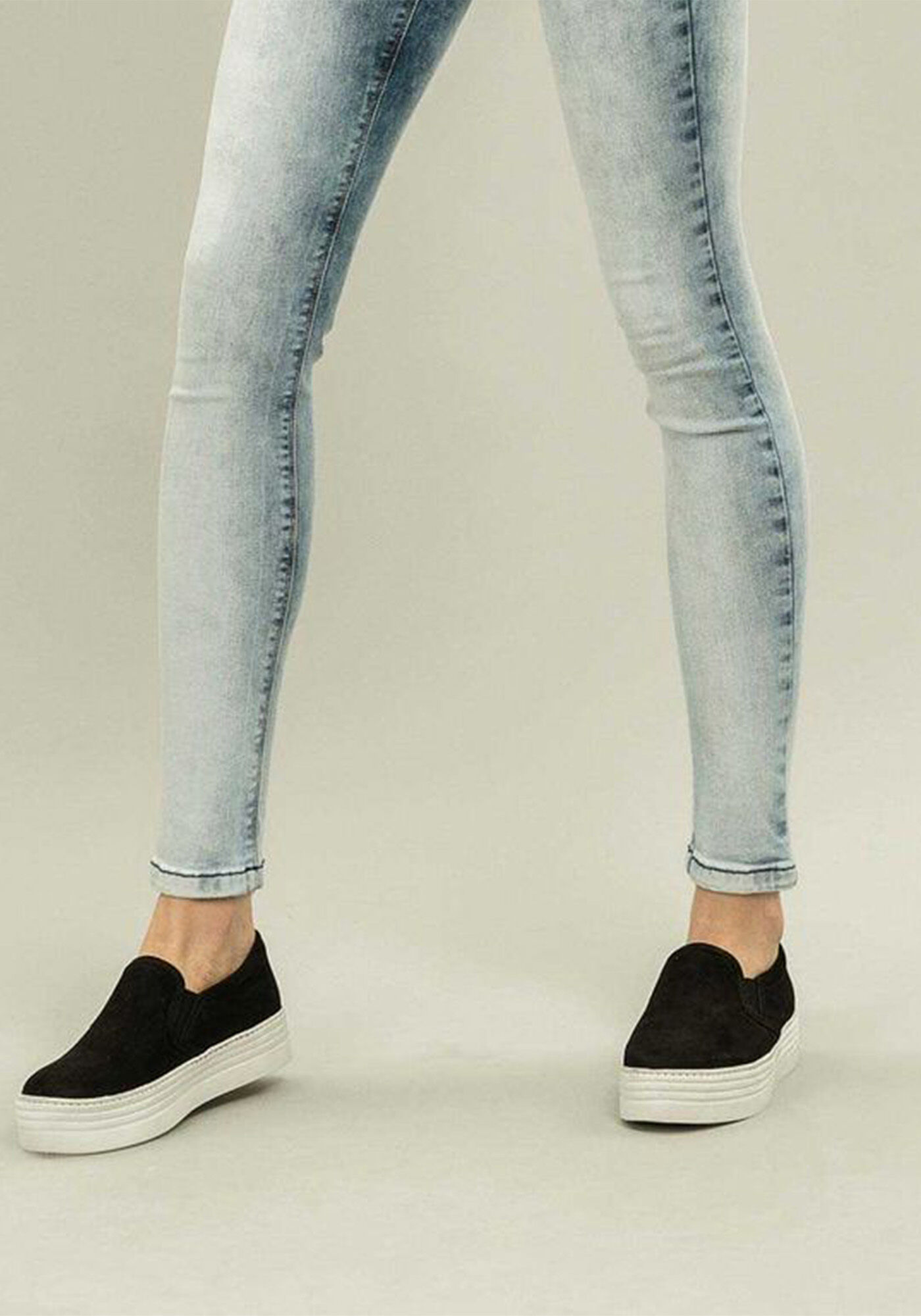 T&ecirc;nis Slip On Flatform Couro, , large.