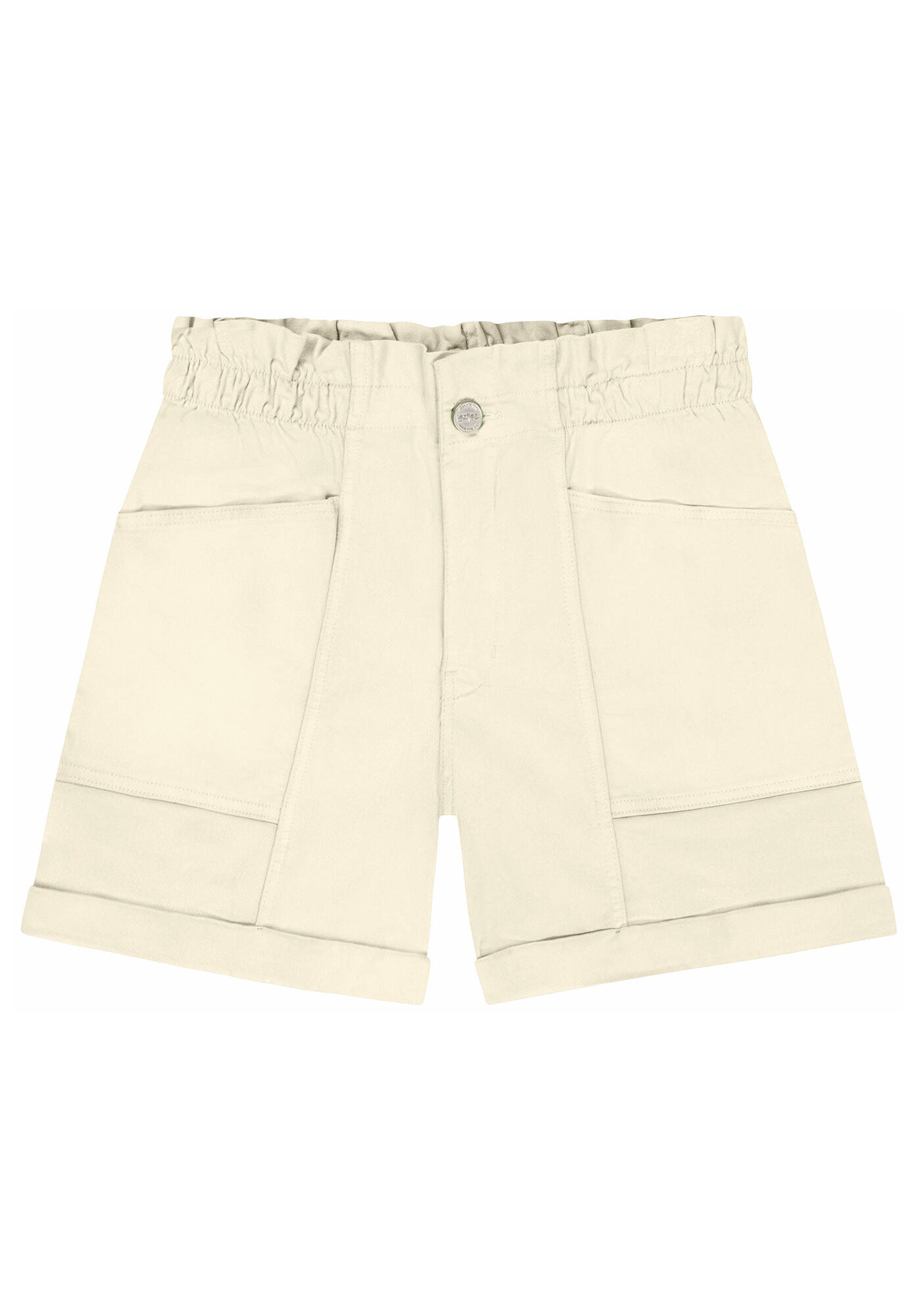 Shorts Sarja com Bolso Sobreposto e El&aacute;stico C&oacute;s, , large.