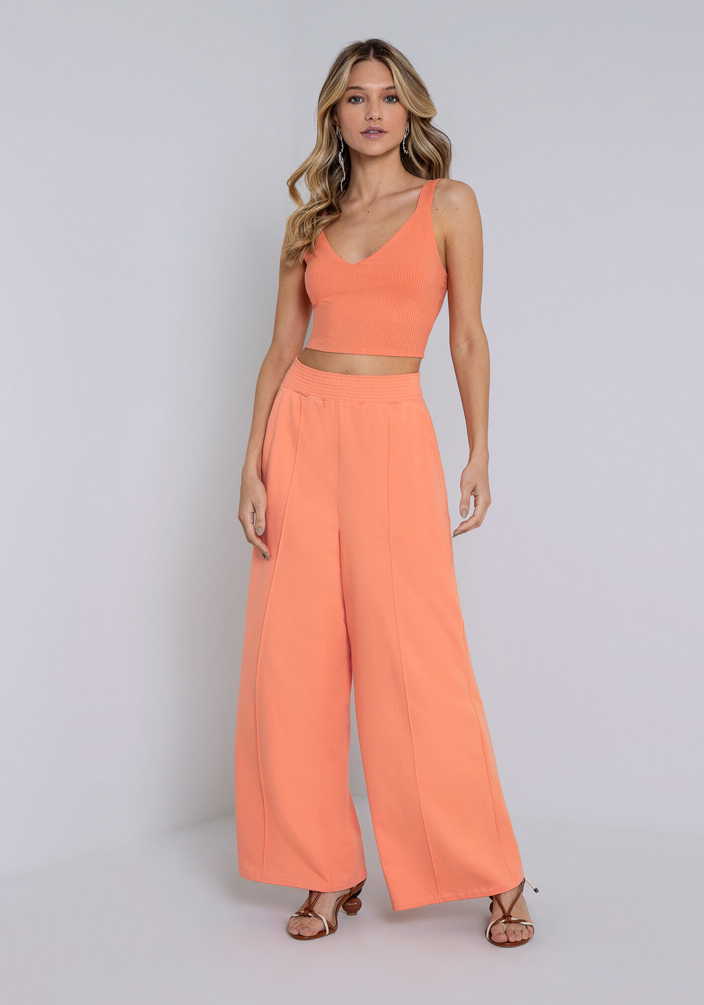 Cal&ccedil;a Reta Molecotton Cintura M&eacute;dia, SALMAO ZINC, large.