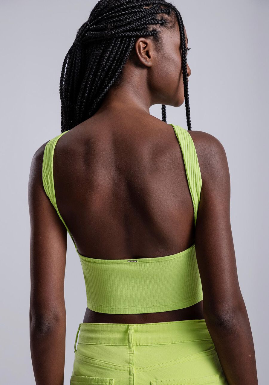 Blusa Cropped Canelada com Recorte Costas, . Blusa Cropped Canelada com Recorte Costas, , large.