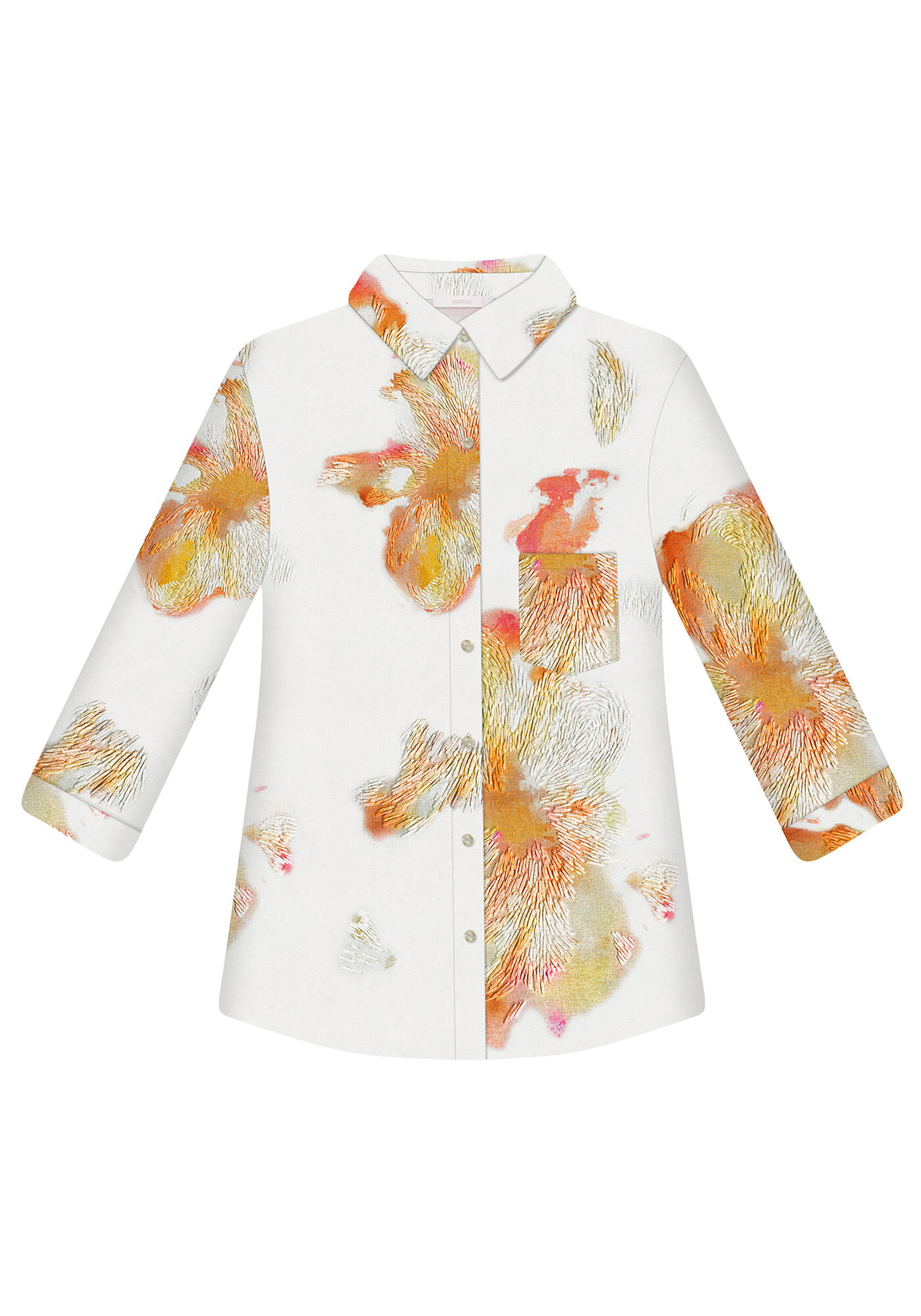 Camisa Tecido Rayon Stars Manga 3/4, , large.