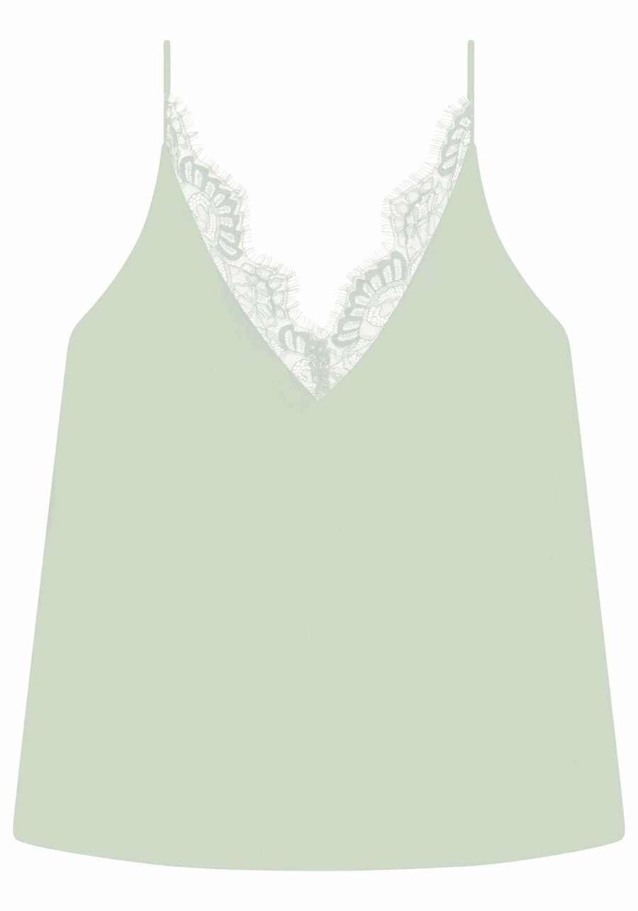 Blusa com Alças Renda Decote, . Blusa com Alças Renda Decote, , large.