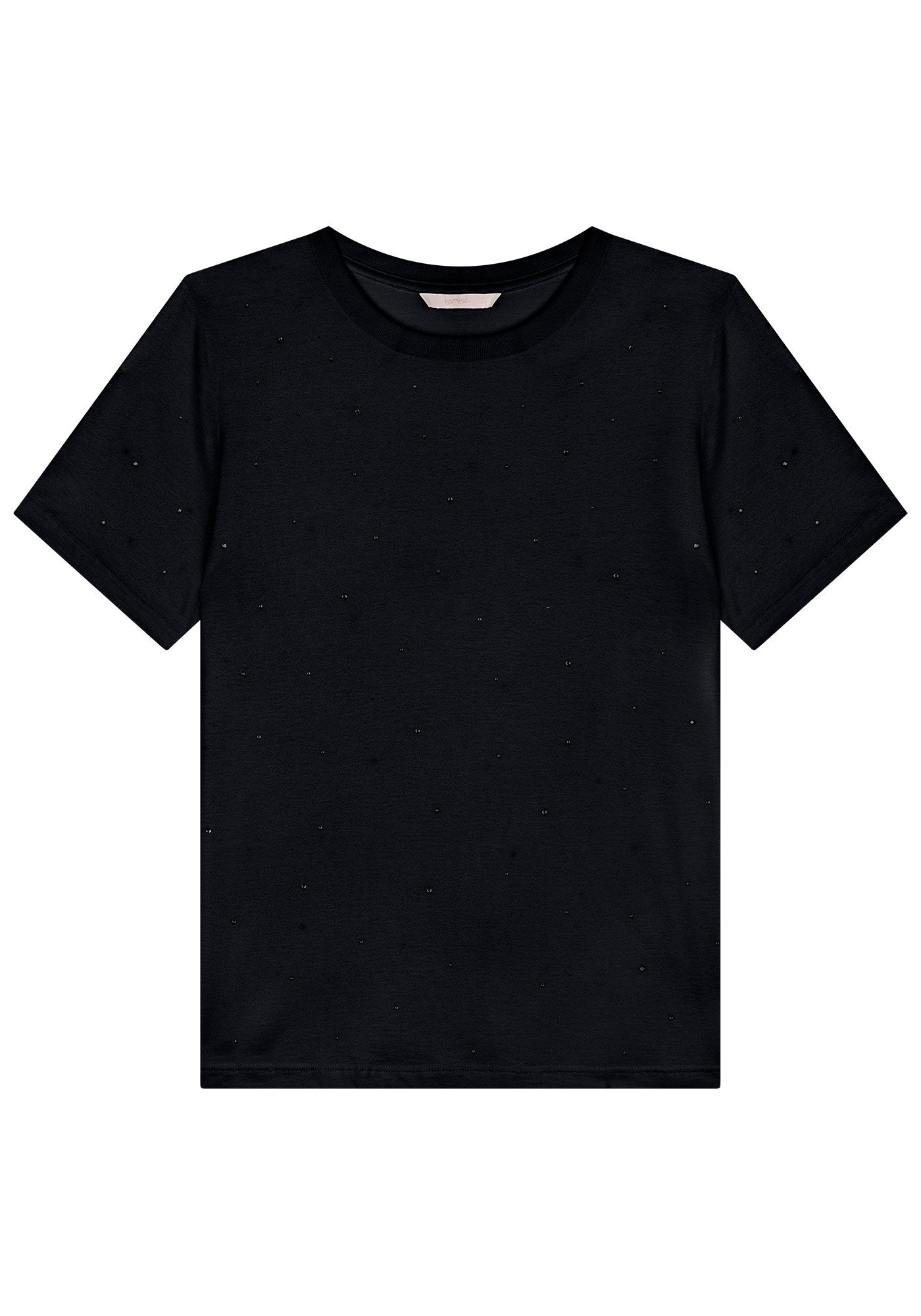 T-shirt em Malha com Strass, , large.