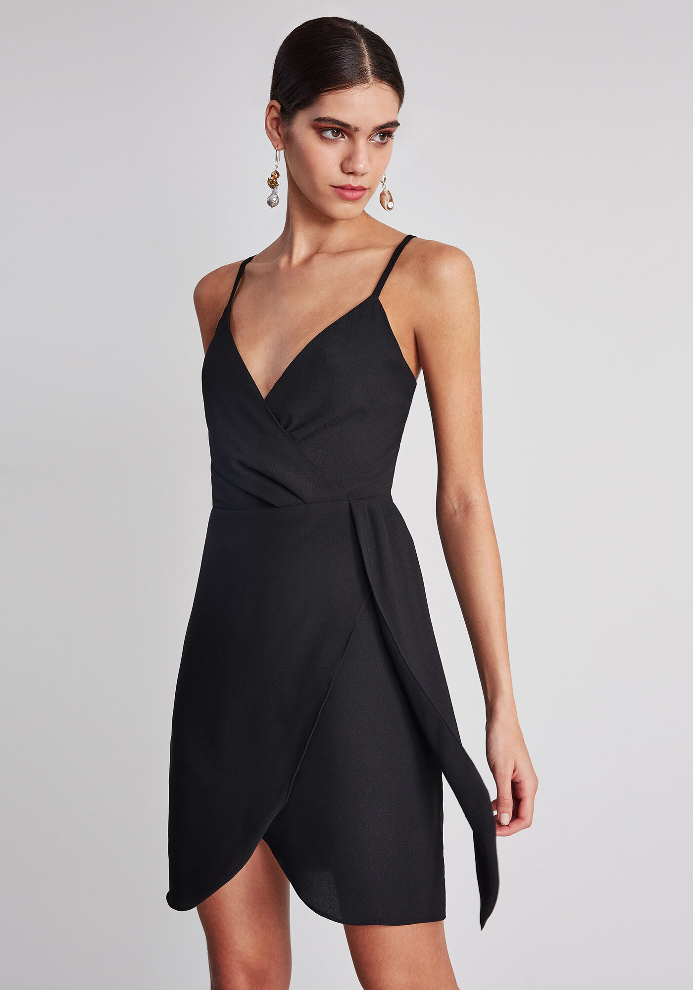 Vestido com alça transpassada outlet