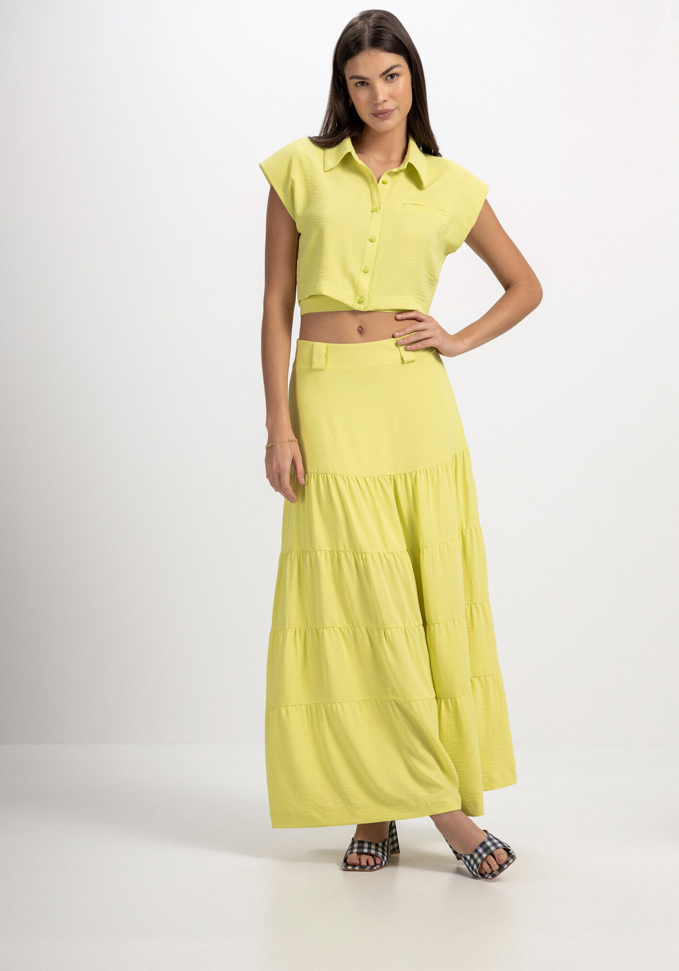 Blusa Cropped com Amarra&ccedil;&atilde;o, , large.