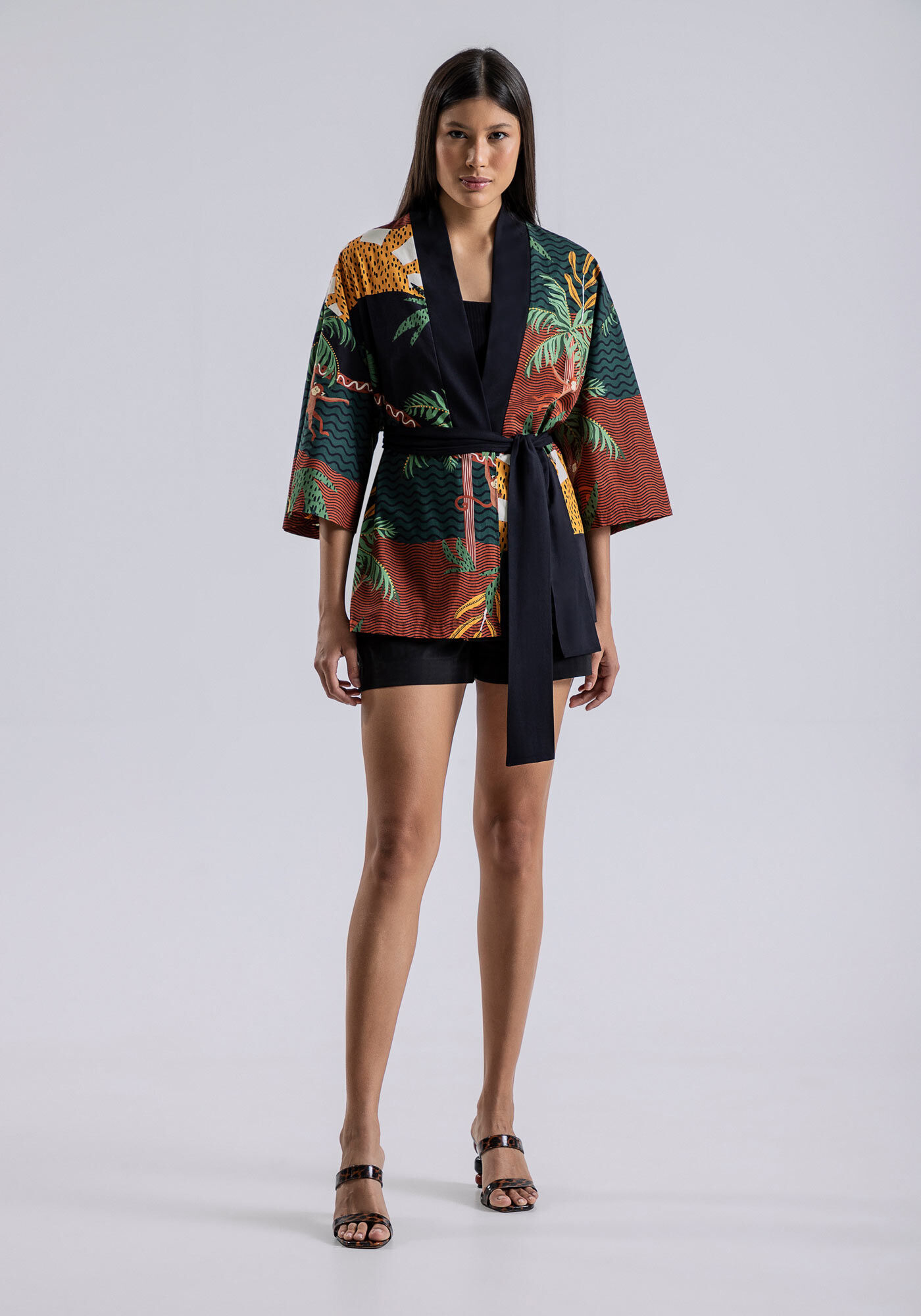 Sobreposi&ccedil;&atilde;o Estampada em Tecido com Faixa, , large.