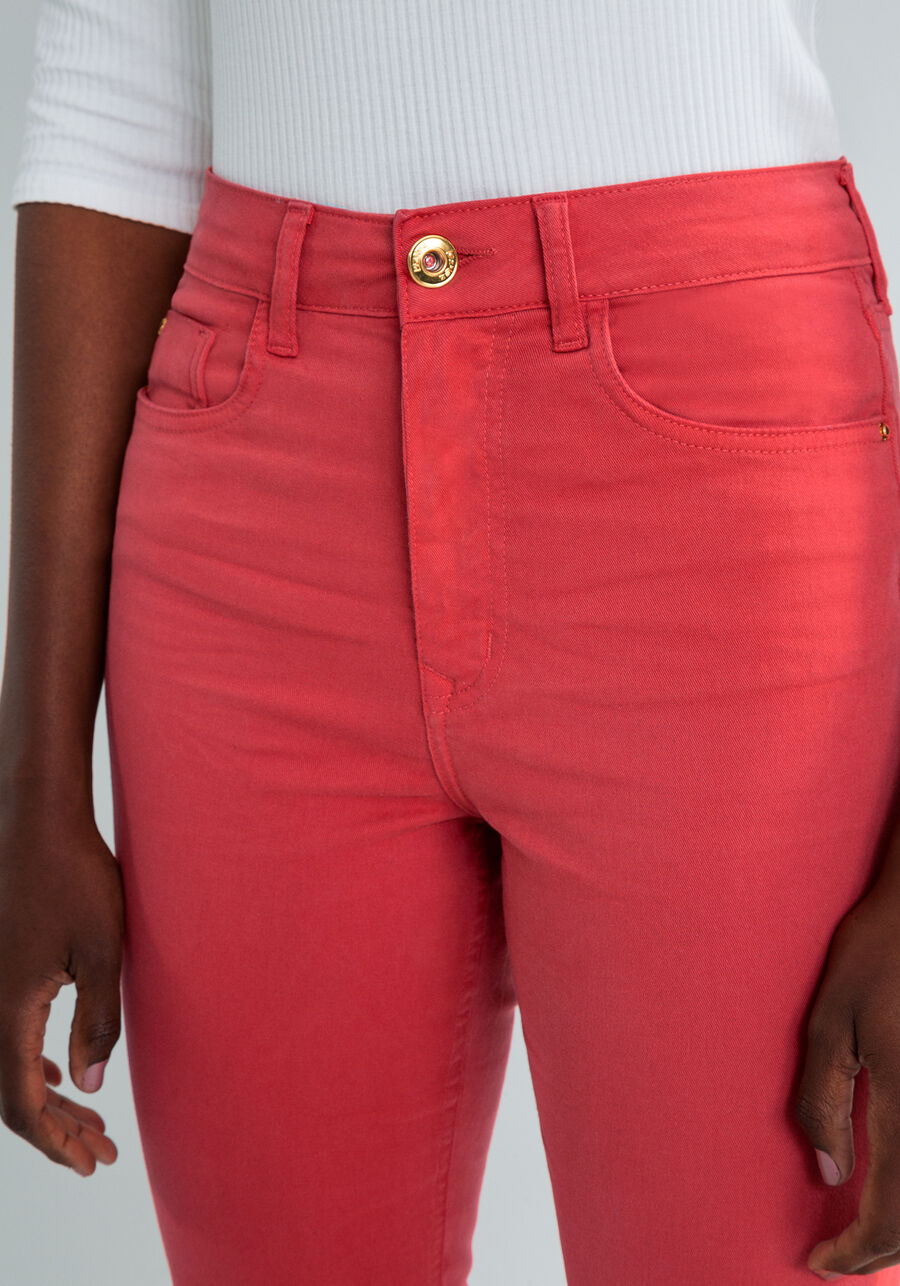 Calça Mommy Cropped, LARANJA. Calça Mommy Cropped, LARANJA, large.