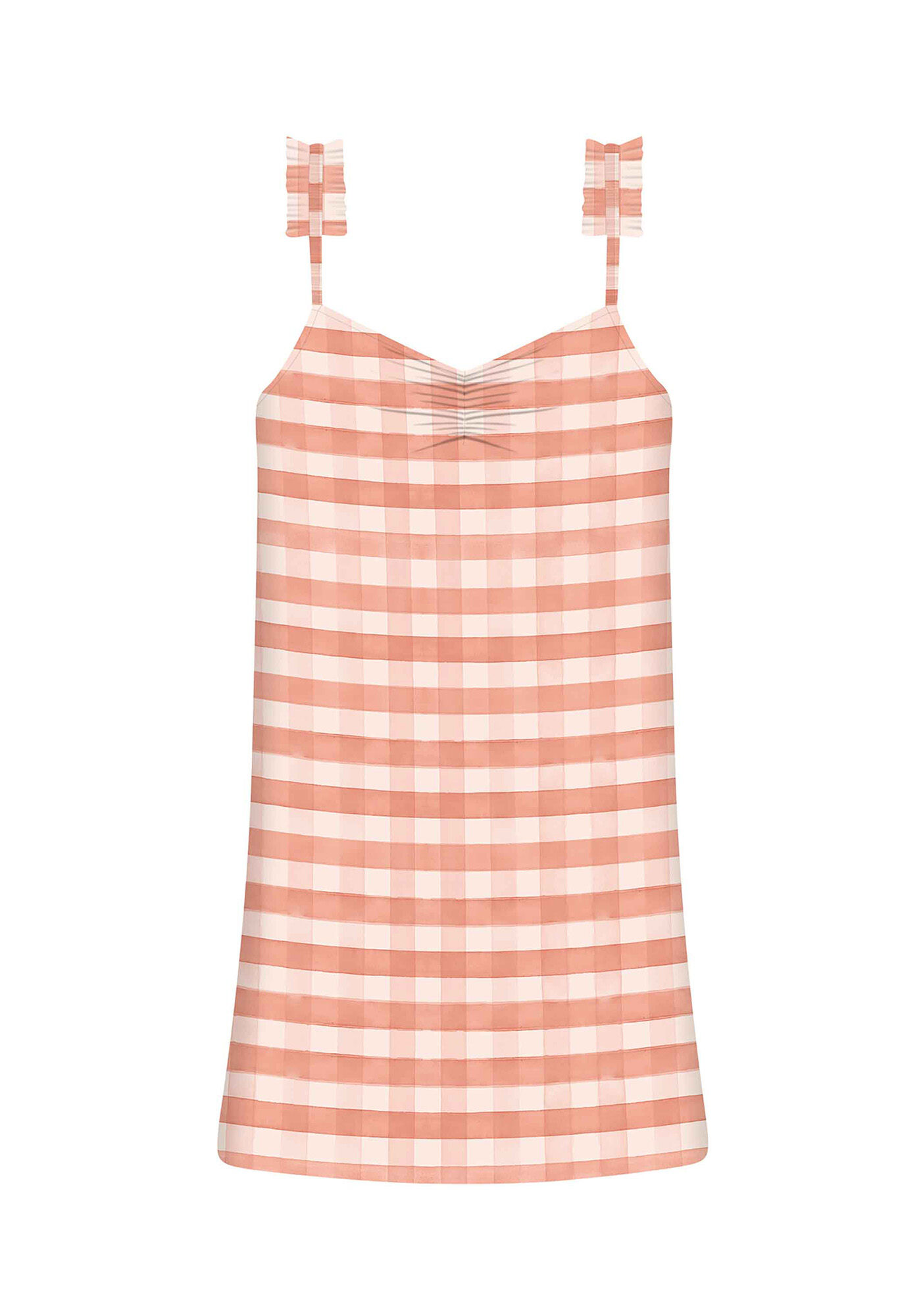 Vestido Tecido Rayon Bali Curto Vichy, , large.