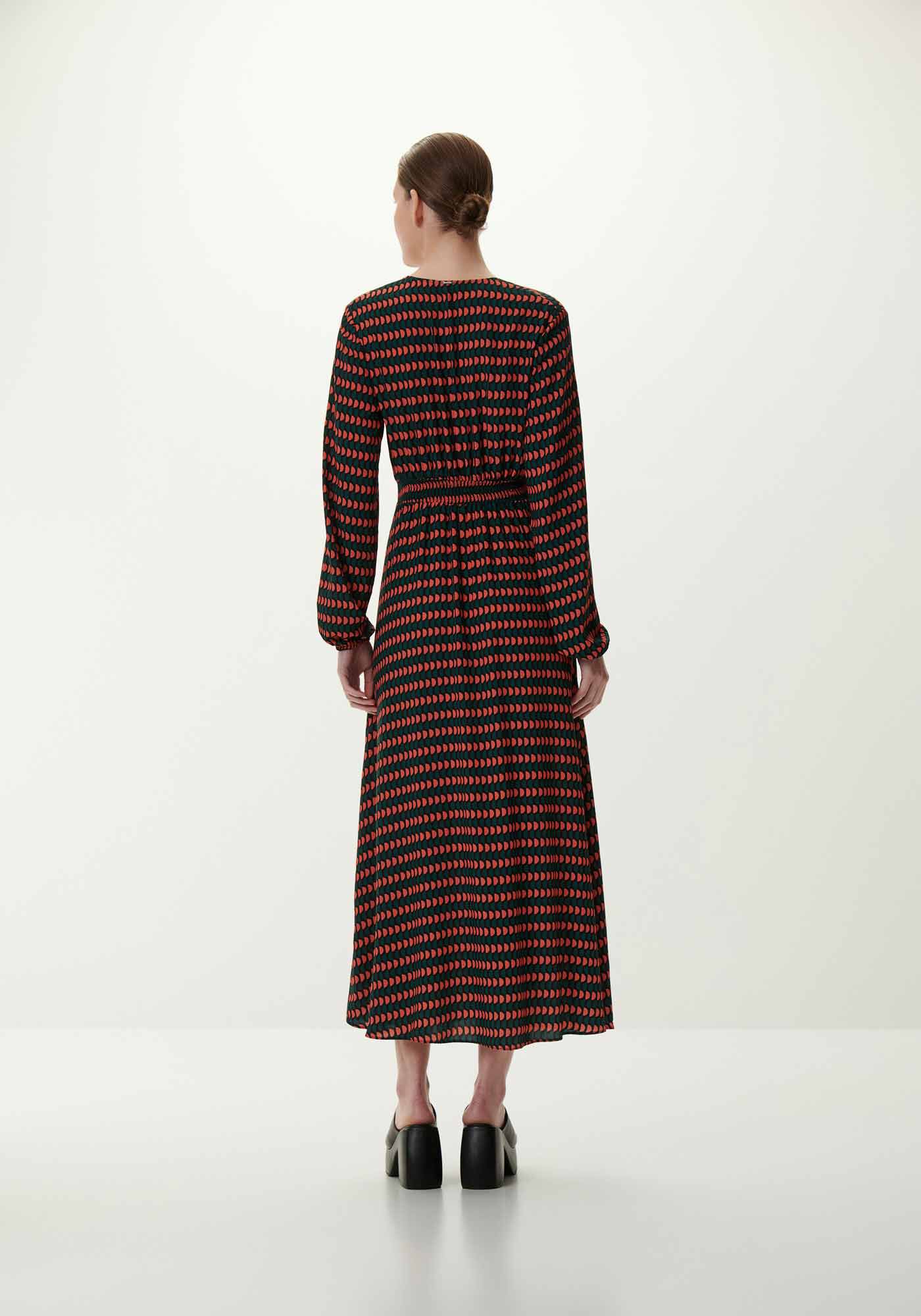 Vestido Estampado em Viscose com Manga Longa, , large.