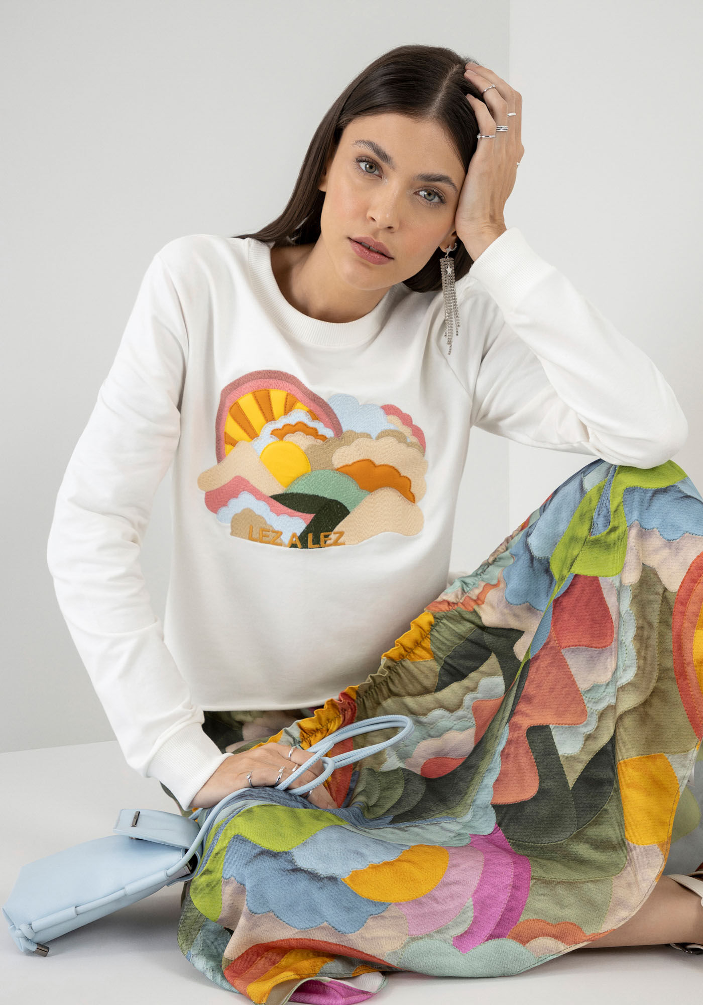 Blus&atilde;o Manga Longa com Bordado Solst&iacute;cio, , large.