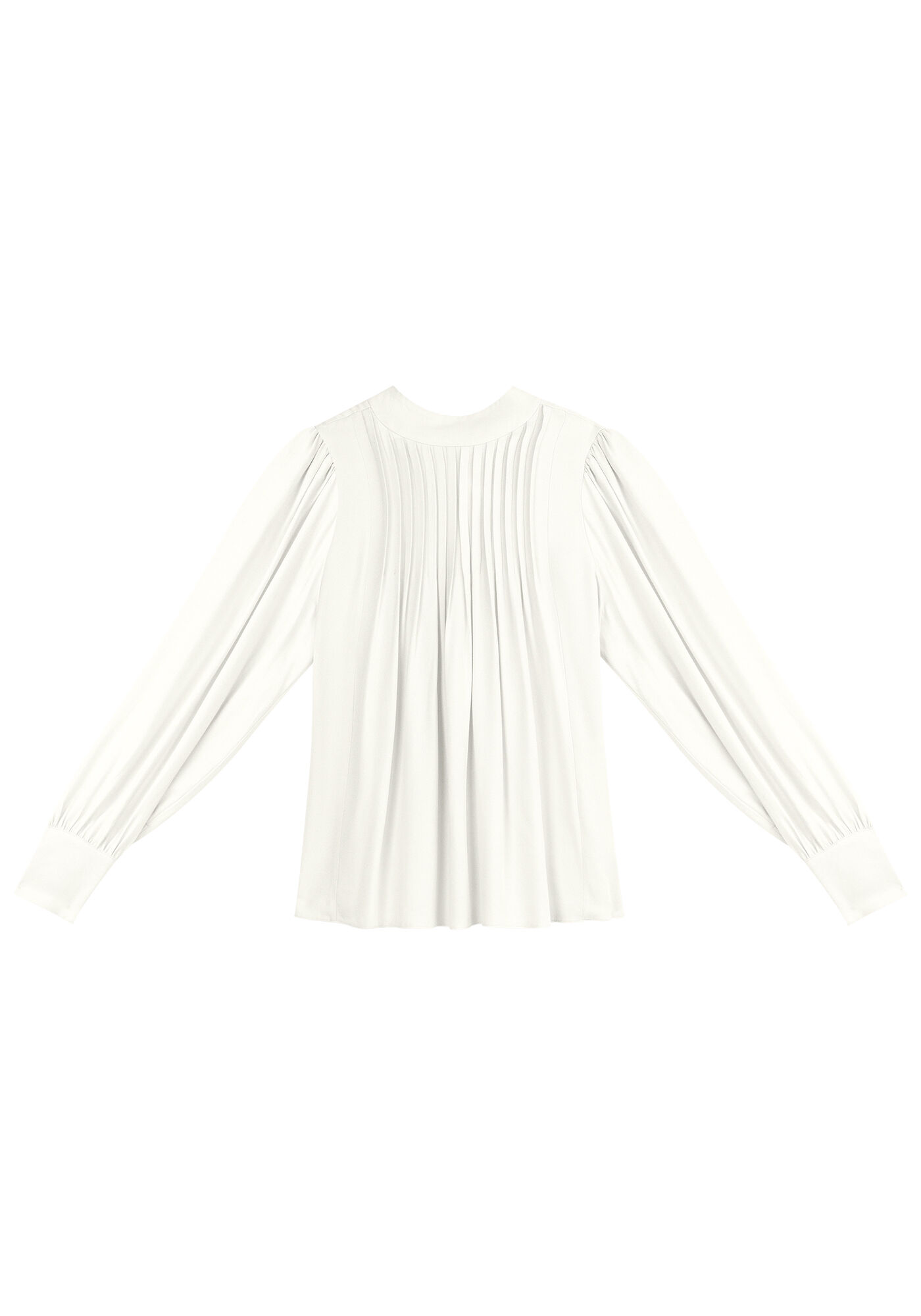 Blusa Manga Longa Bufante com Nervuras, , large.