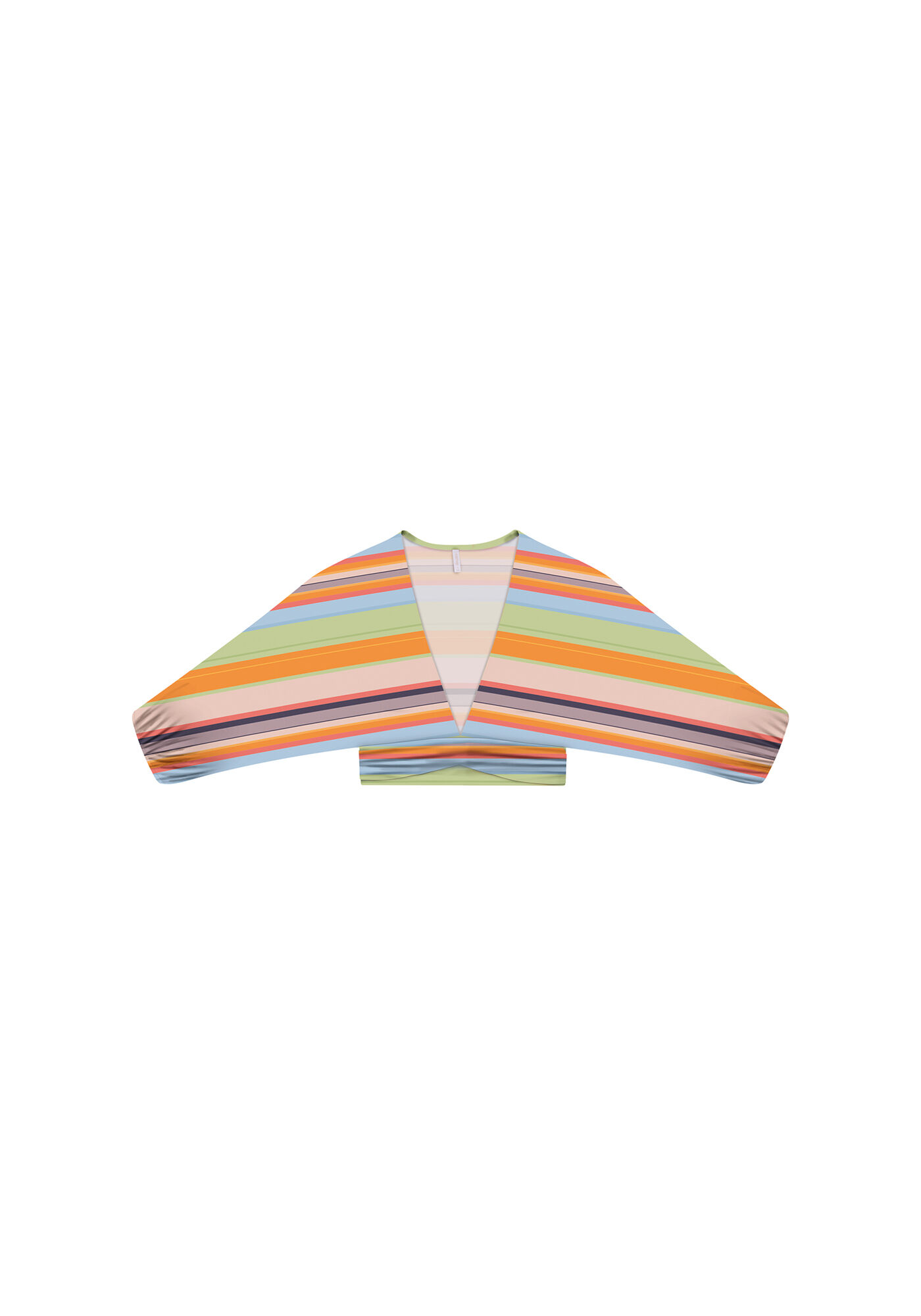 Blusa Cropped Manga 3/4 Transpassada, , large.