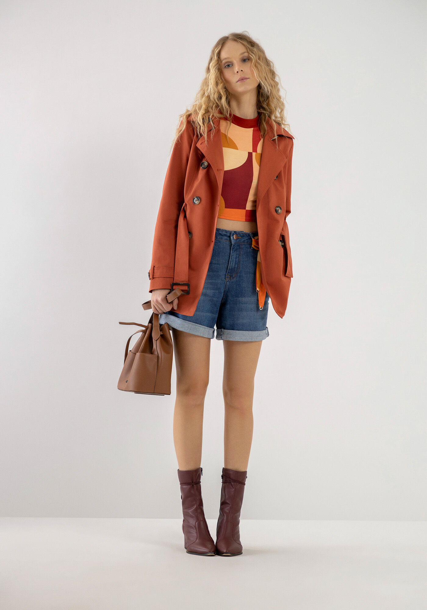 Casaco Trench Coat Alongado com Cinto, , large.