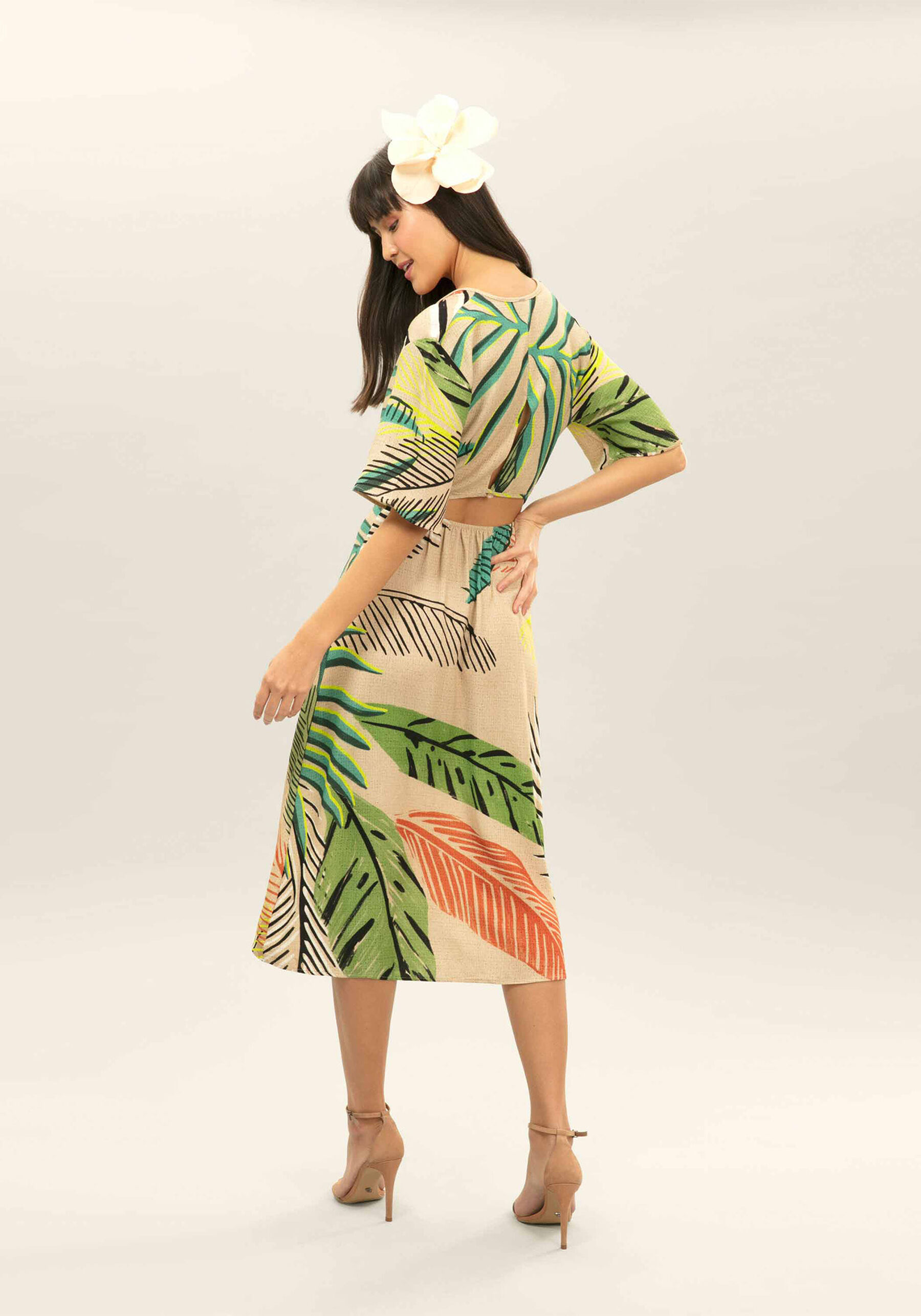 Vestido Mídi Estampa, . Vestido Mídi Estampa, , large.