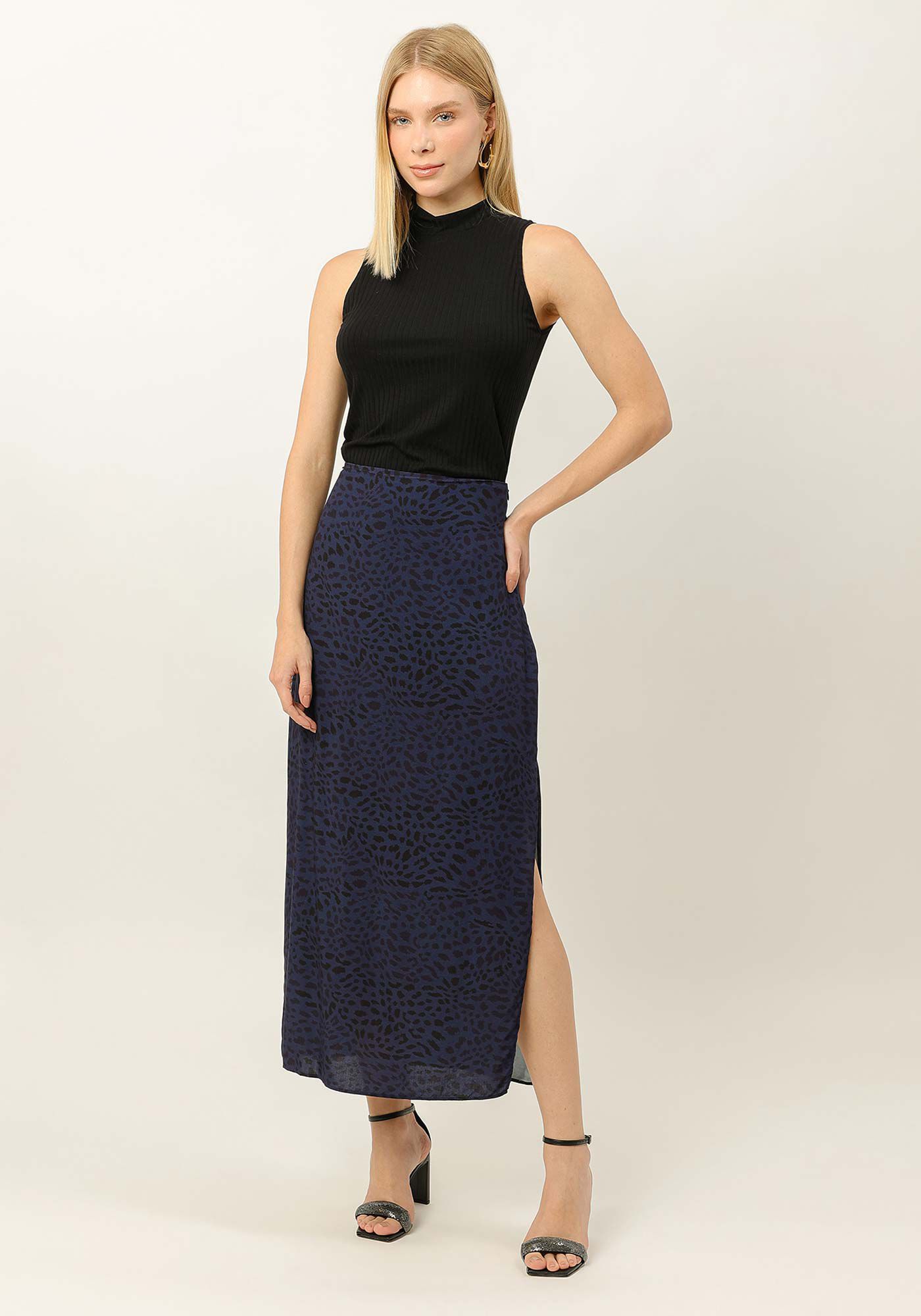 Regata Canelada com Gola Alta, , large.