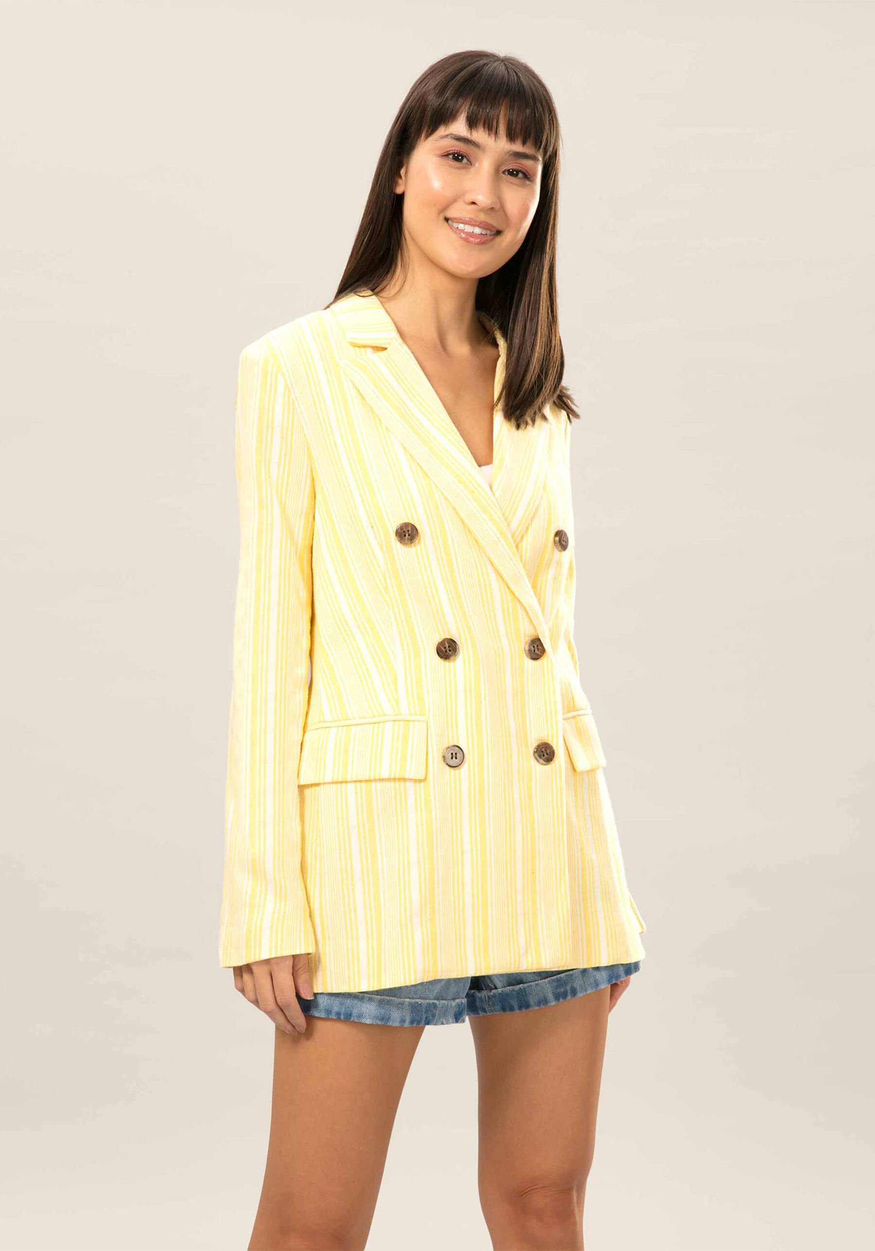 Blazer Listrado Botões, . Blazer Listrado Botões, , large.