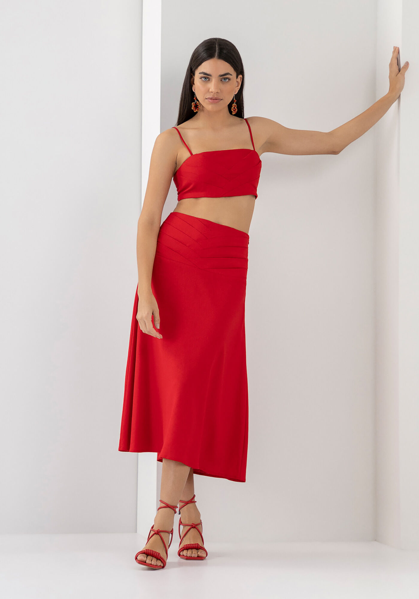 Saia midi com slip hotsell on