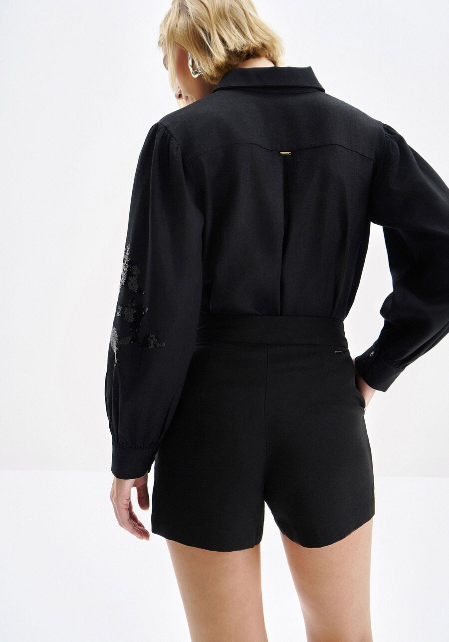 Shorts Cintura Alta Alfaiataria Minimal, . Shorts Cintura Alta Alfaiataria Minimal, , large.