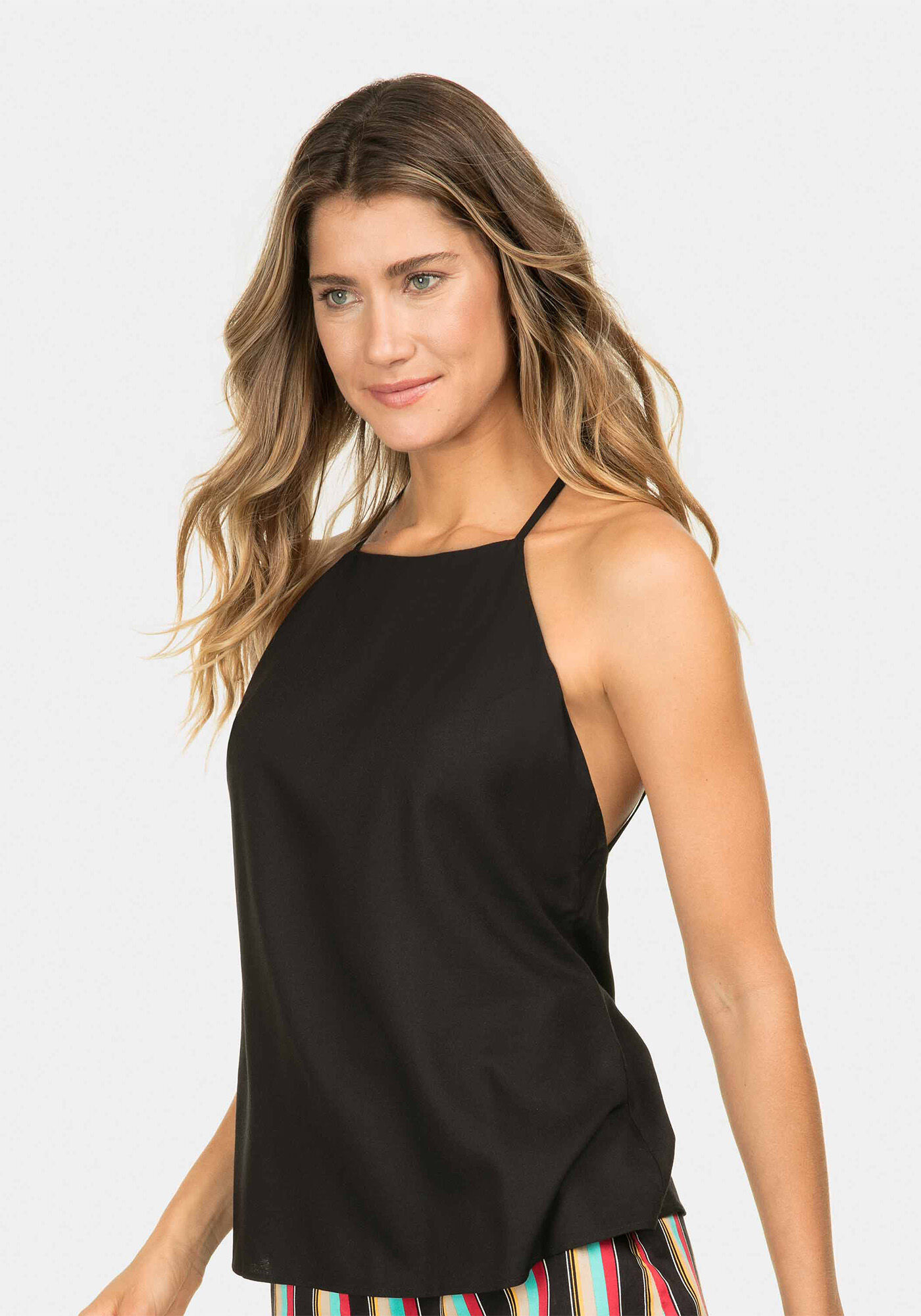 Blusa Com Al&ccedil;as Strappy Rosa Wan, , large.