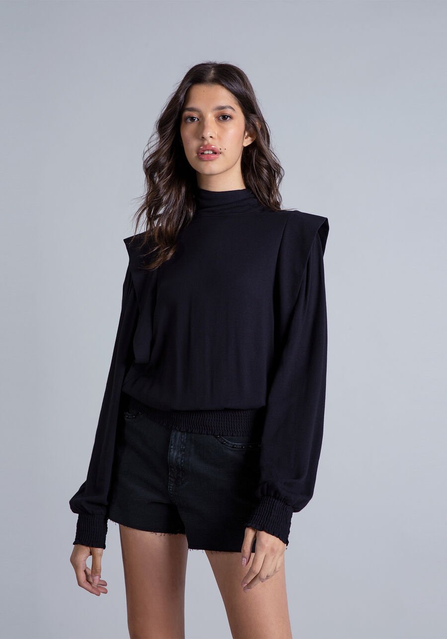 Blusa Gola Alta Elástico, . Blusa Gola Alta Elástico, , large.