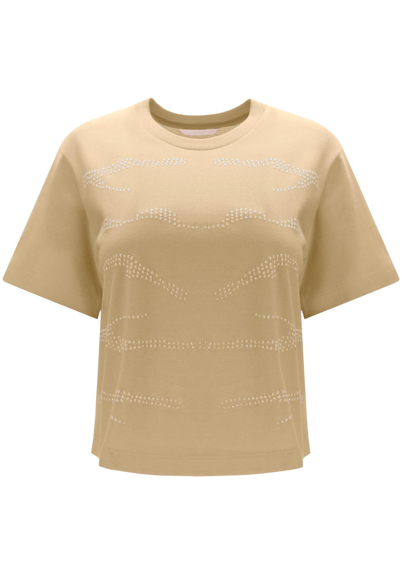 T-shirt em Malha Prime com Strass Liner, , large.