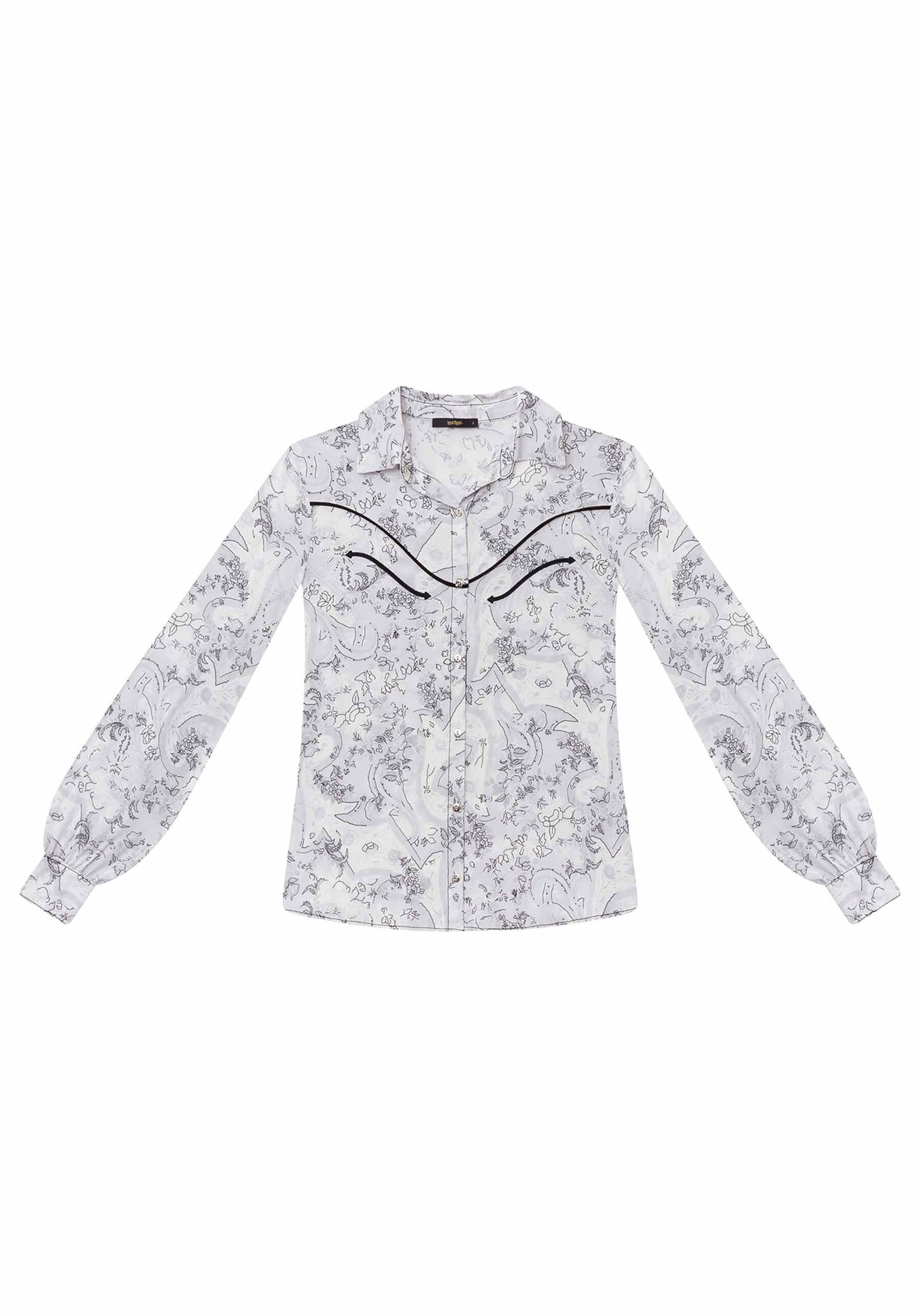 Camisa Manga Longa Bordado Tecido, . Camisa Manga Longa Bordado Tecido, , large.