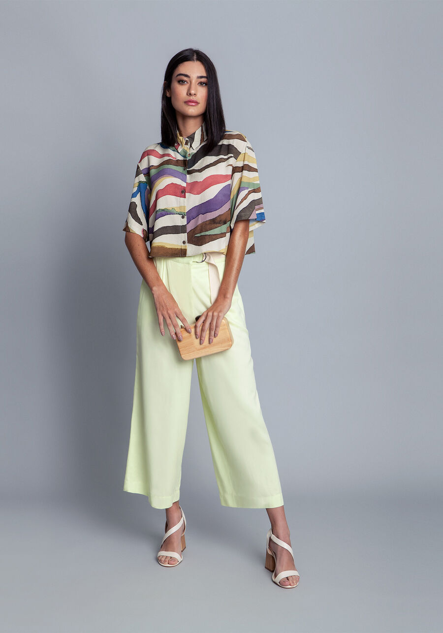 Camisa Tecido Rayon Cropped Manga 3/4, . Camisa Tecido Rayon Cropped Manga 3/4, , large.