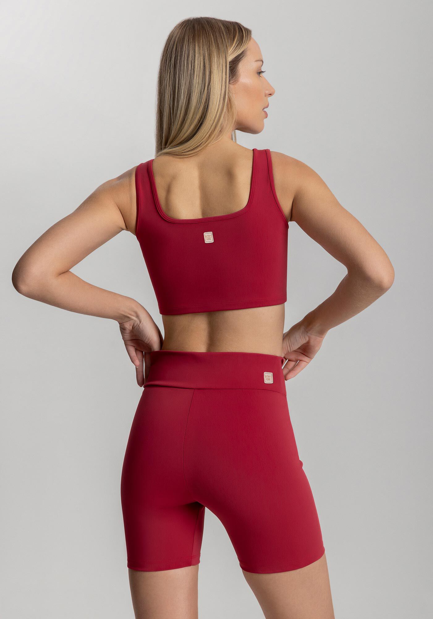 Bermuda Justa B&aacute;sica De Cintura Alta Em Malha Move, , large.