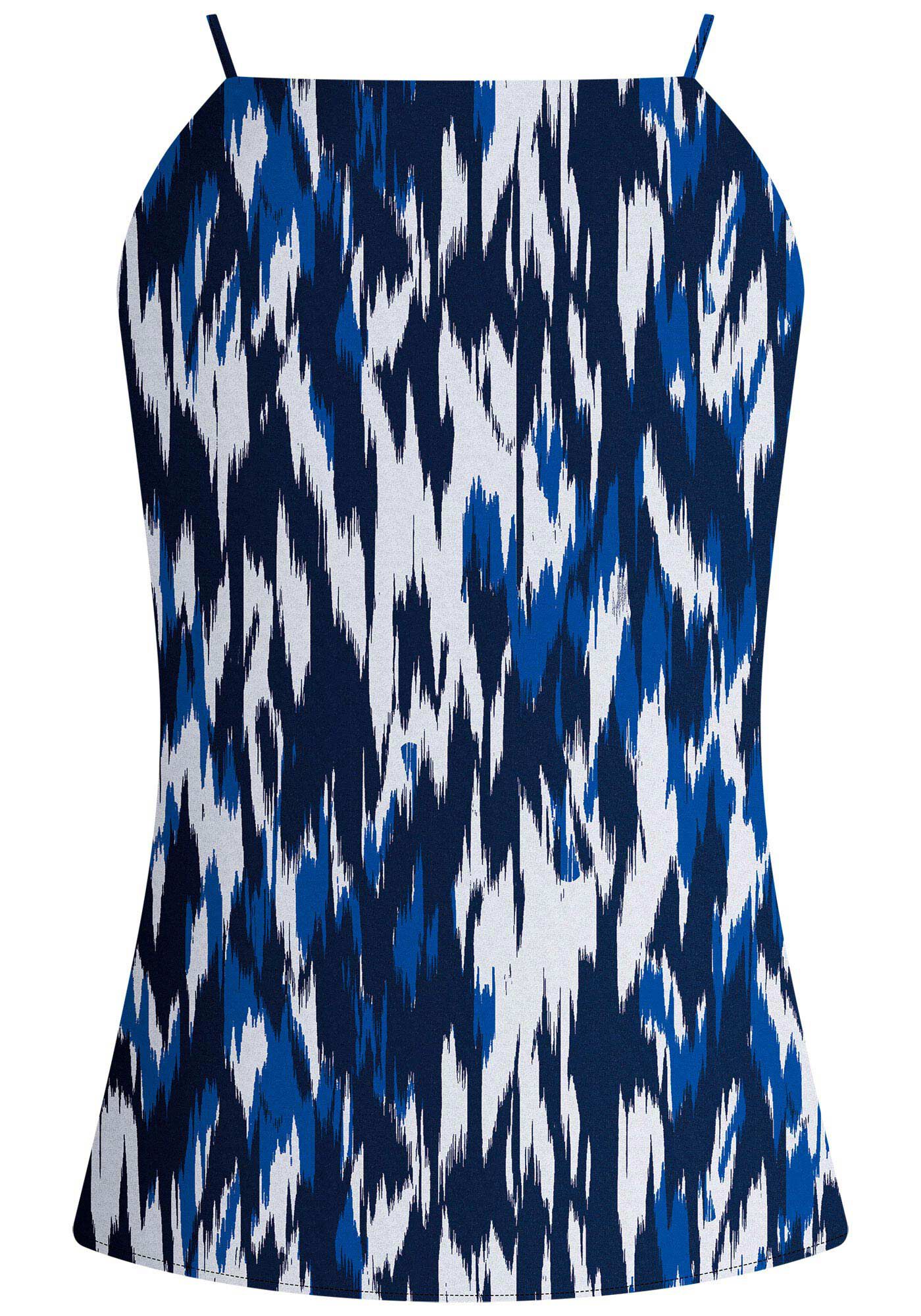 Blusa Estampada em Viscose com Degag&ecirc; Costas, , large.