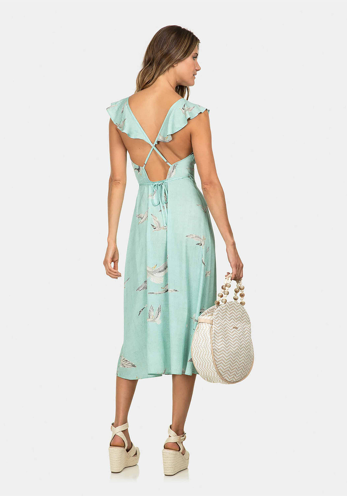 Vestido M&iacute;di Transpassado, , large.