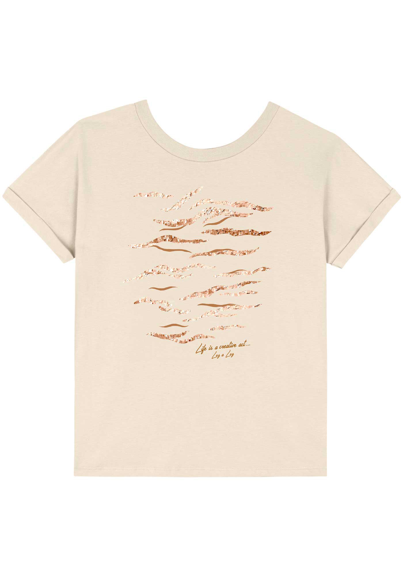 Blusa T-shirt De Mangas Curtas Com Estampa E Paet&ecirc;s, , large.