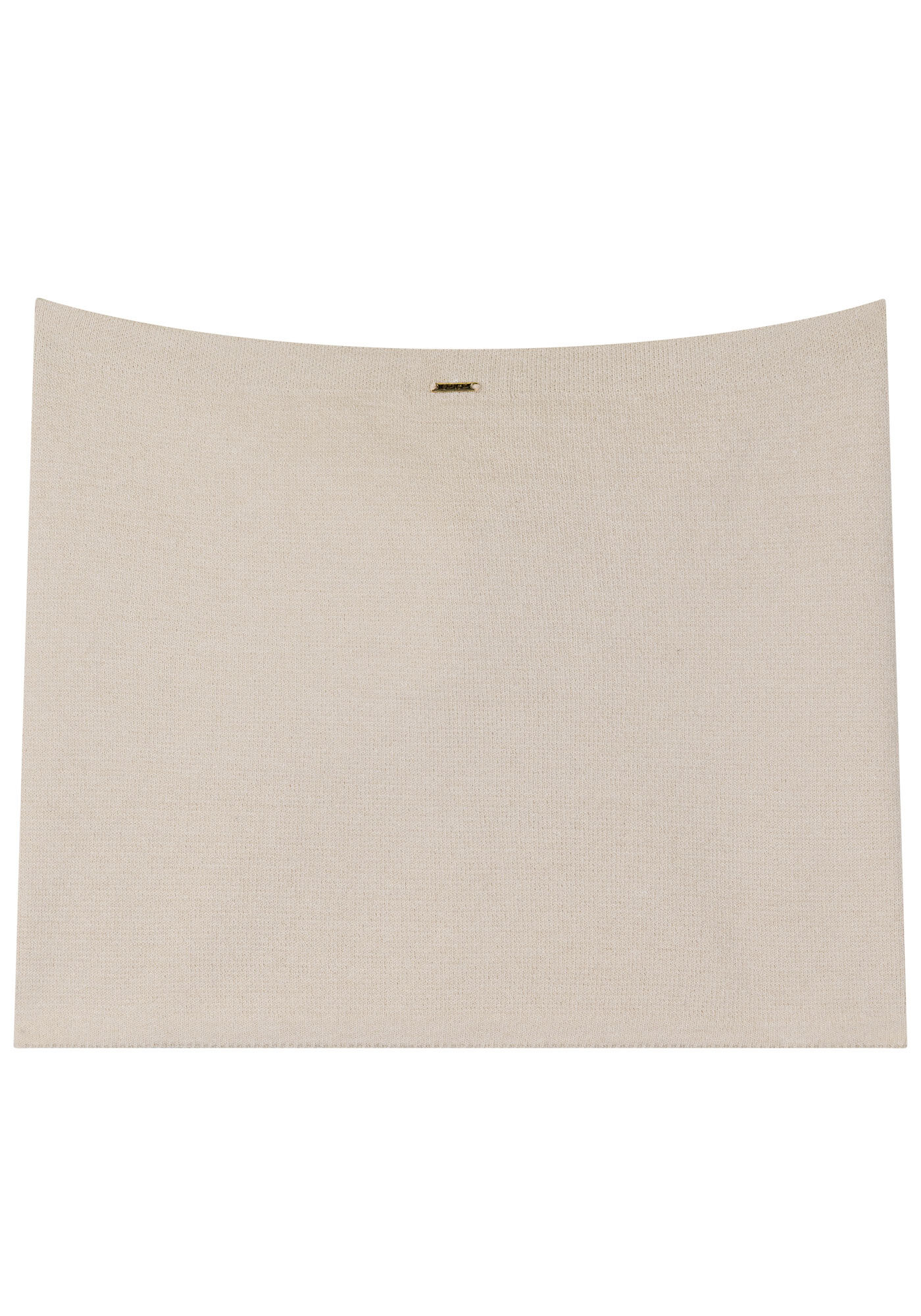 Blusa Sem Al&ccedil;as Com Bot&otilde;es E Decote Reto Em Malha Tric&ocirc;, BEGE ALHAMBRA, large.