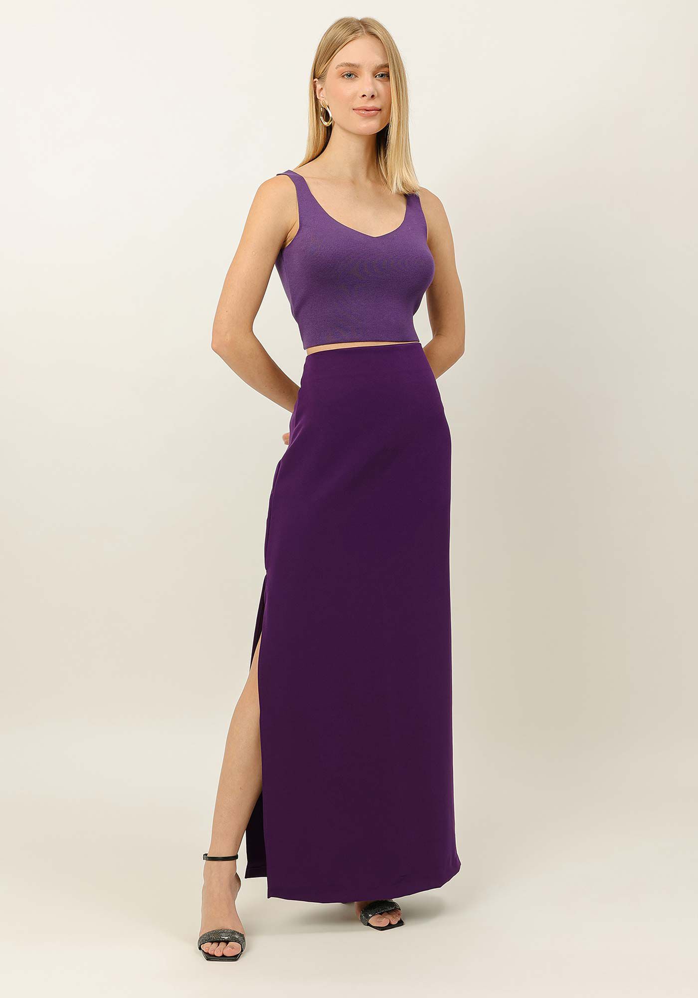 Blusa Cropped em Tric&ocirc; Basic, , large.