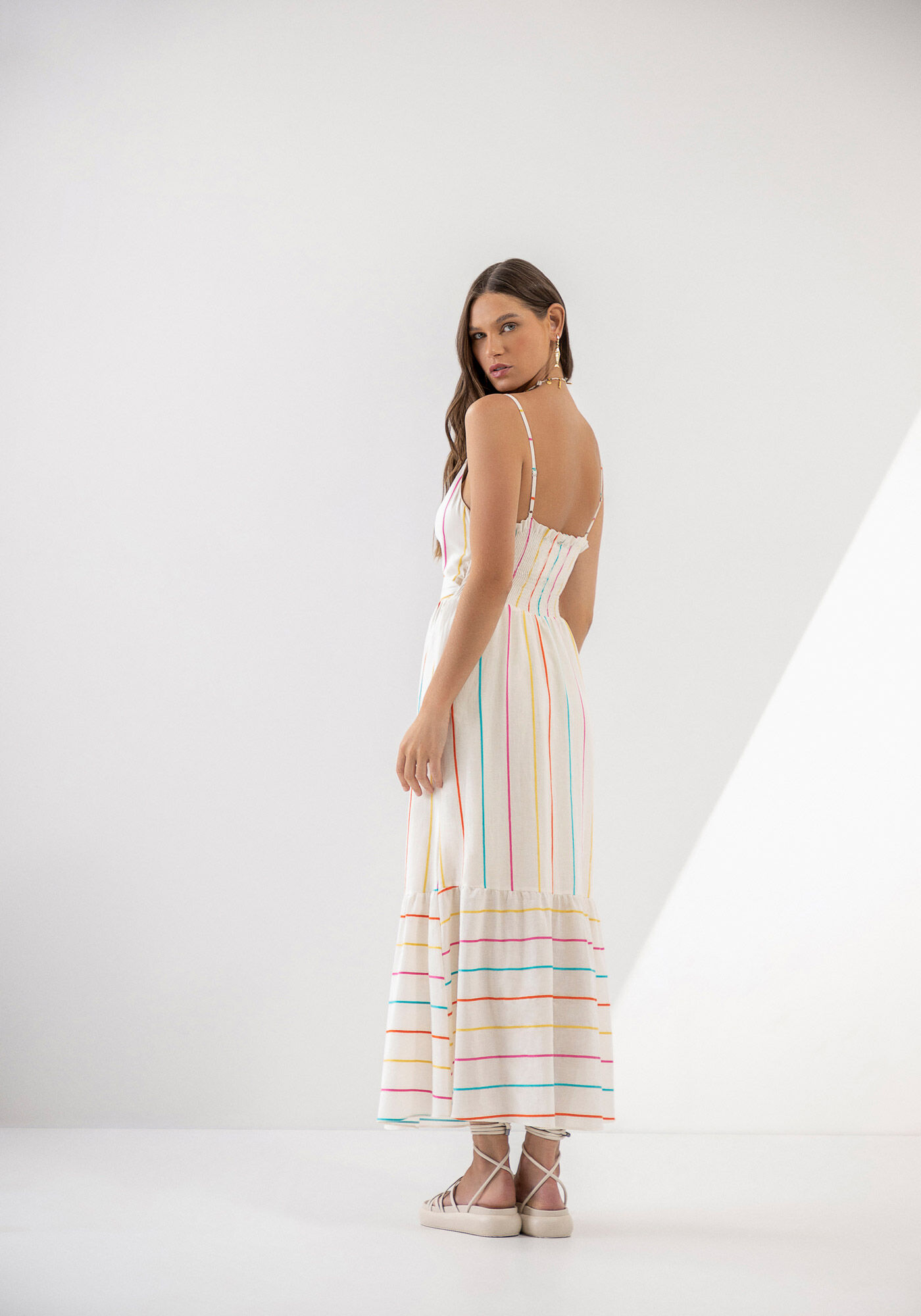 Vestido deals branco listrado